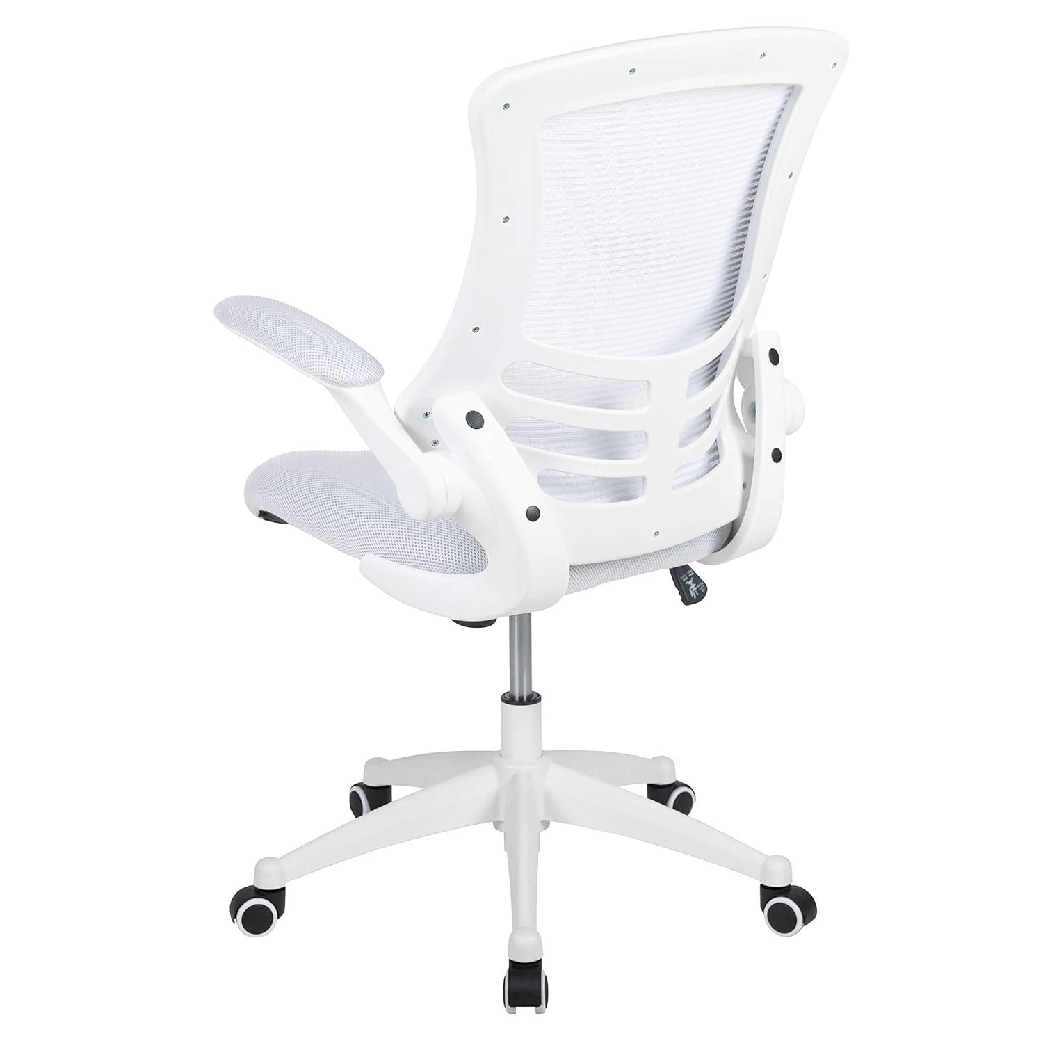 Jayetta Mid-Back Mesh Swivel Ergonomic Office Chair with Flip-Up Arms