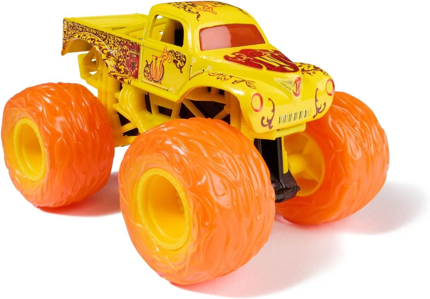 Monster Jam, Official Fire & Ice, Whiplash and Bakugan Dragonoid Die-Cast Monster Trucks, 1:64 Scale, Kids Toys for Boys Ages 3 and up