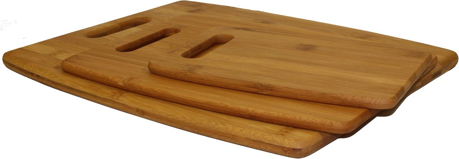 Oceanstar 3-Piece Natural Bamboo Cutting Board Set