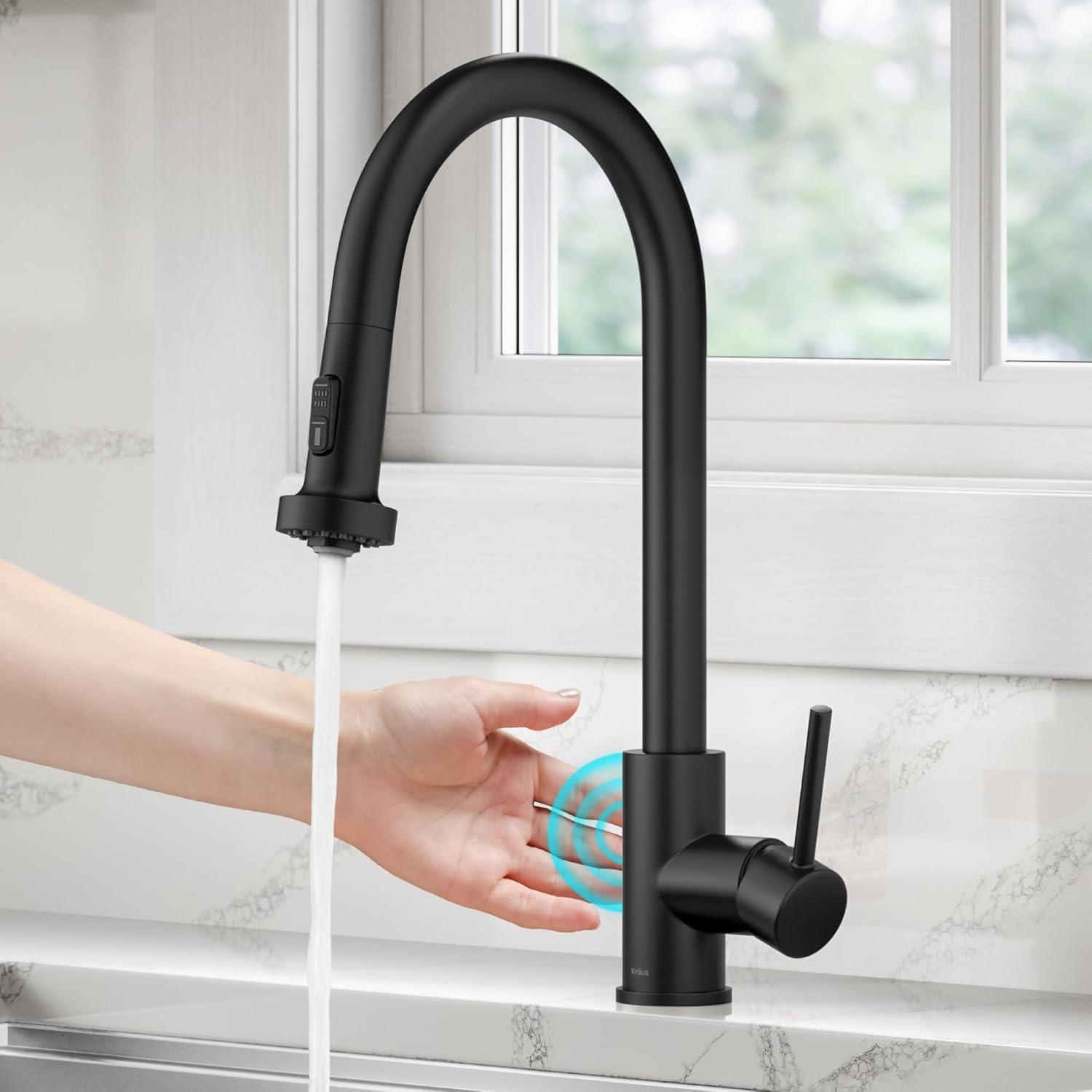 KRAUS Bolden Motion Sensor Single Handle Pull Down Touchless Kitchen Faucet