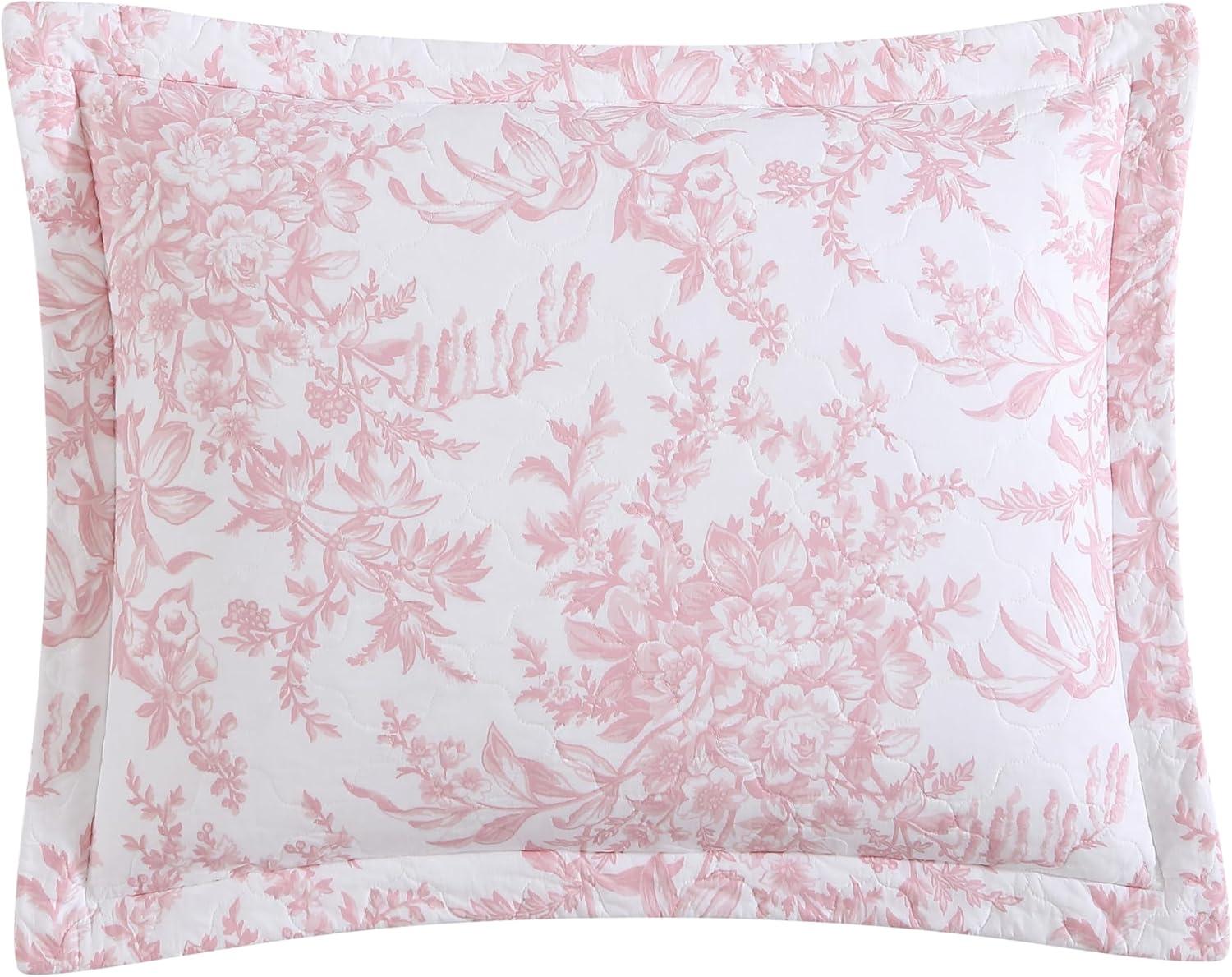 Bedford Cotton Quilt Set Pink - Laura Ashley