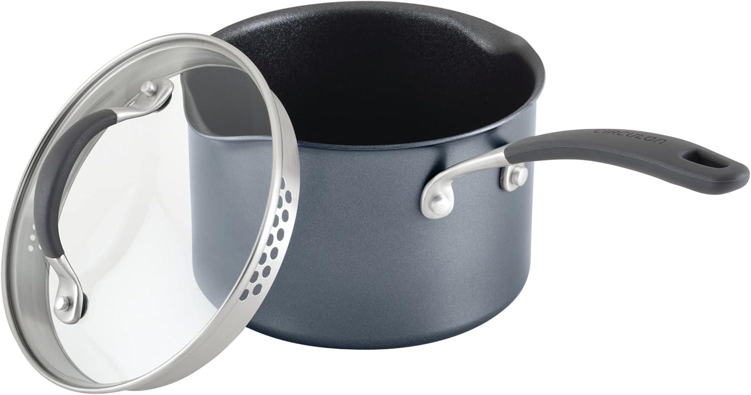 Circulon Circulon ScratchDefense with ScratchDefense Nonstick Induction Pots and Pans Cookware Set, 10 Piece, Graphite