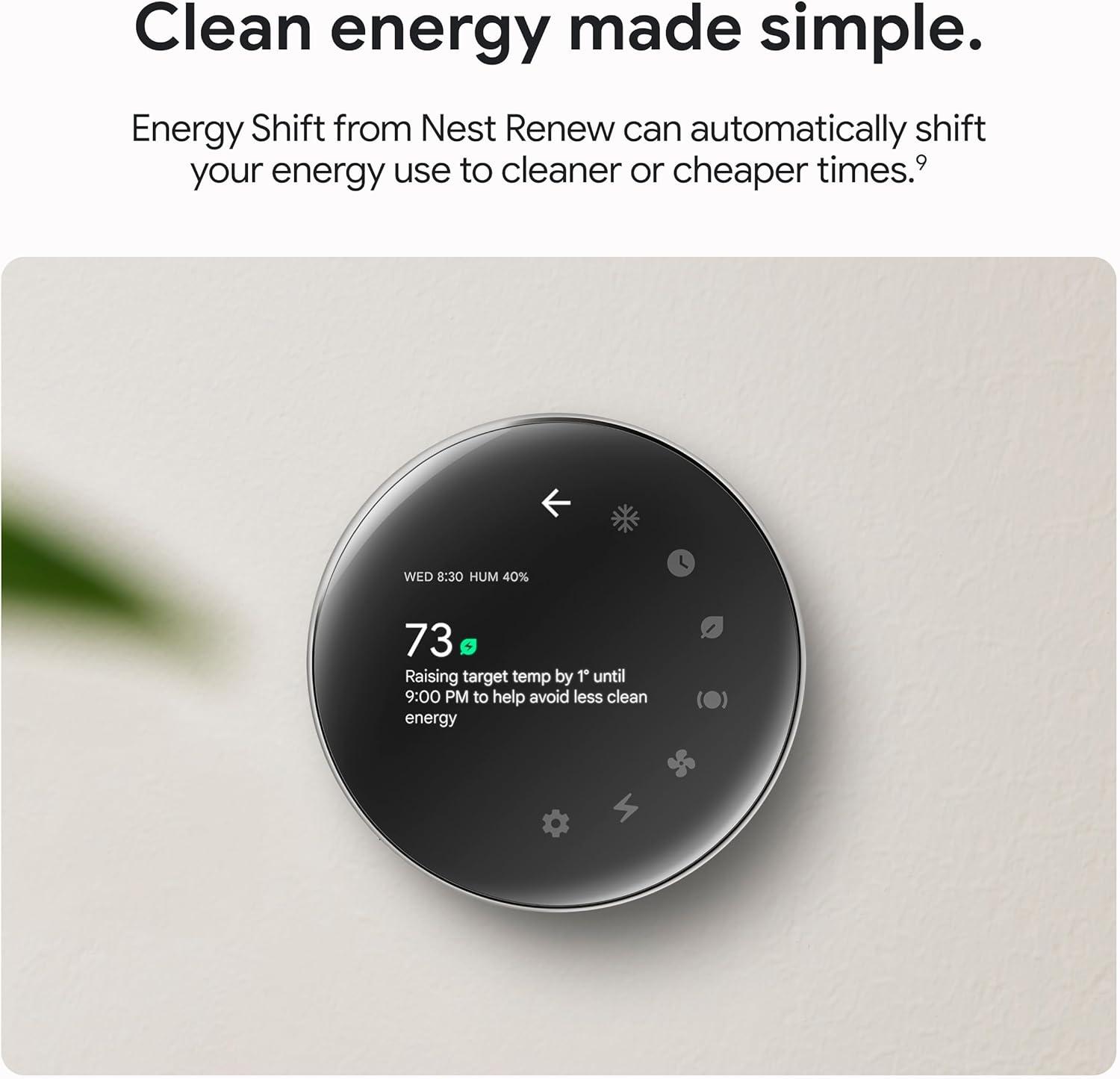 Google Nest Learning Thermostat (4th Gen) with Nest Temperature Sensor (2nd Gen) - Silver: Wi-Fi, Energy Star Certified