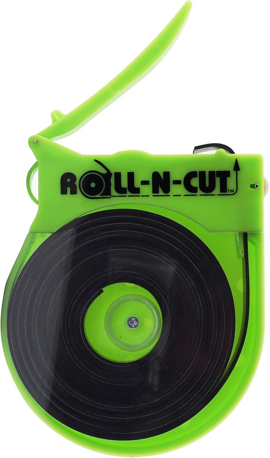 Green Roll-N-Cut Magnetic Tape Dispenser with 15 ft Tape