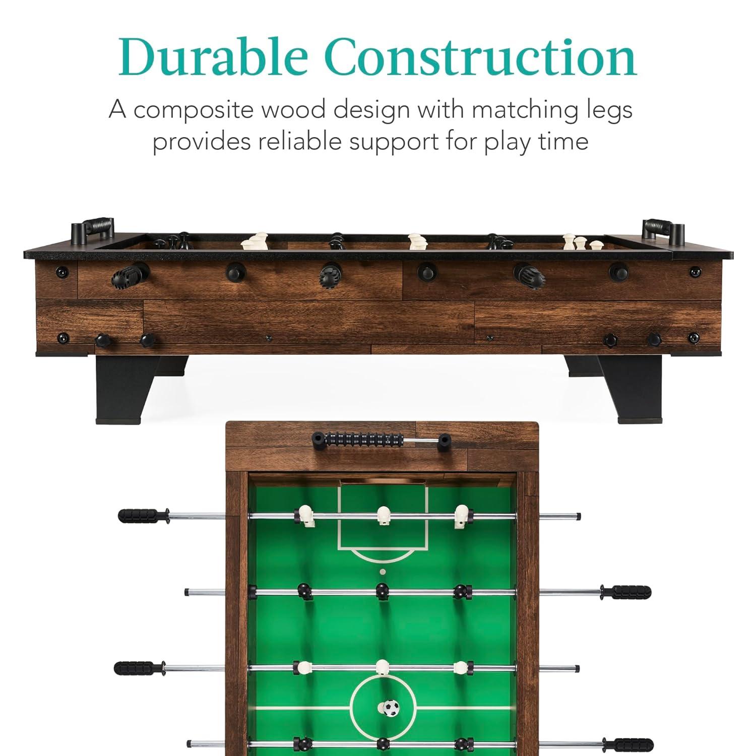 Best Choice Products 40in Tabletop Foosball Table, Arcade Table Soccer for Home, Game Room w/ 2 Balls - Dark Wood