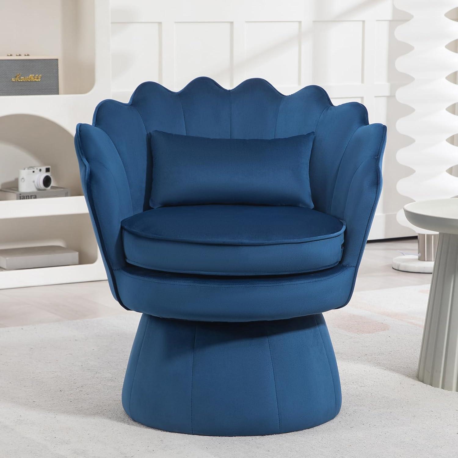 House of Hampton® Upholstered Velvet Swivel Barrel Accent Chair (Set of 2)