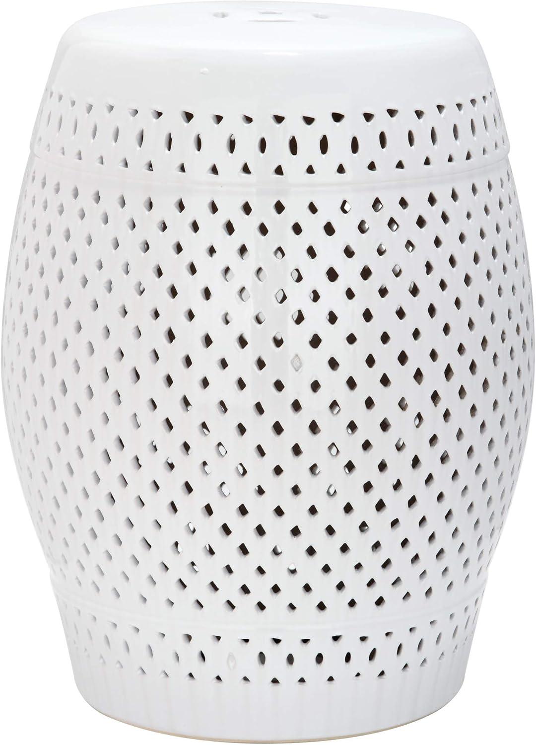 Diamond Ceramic Garden Stool  - Safavieh