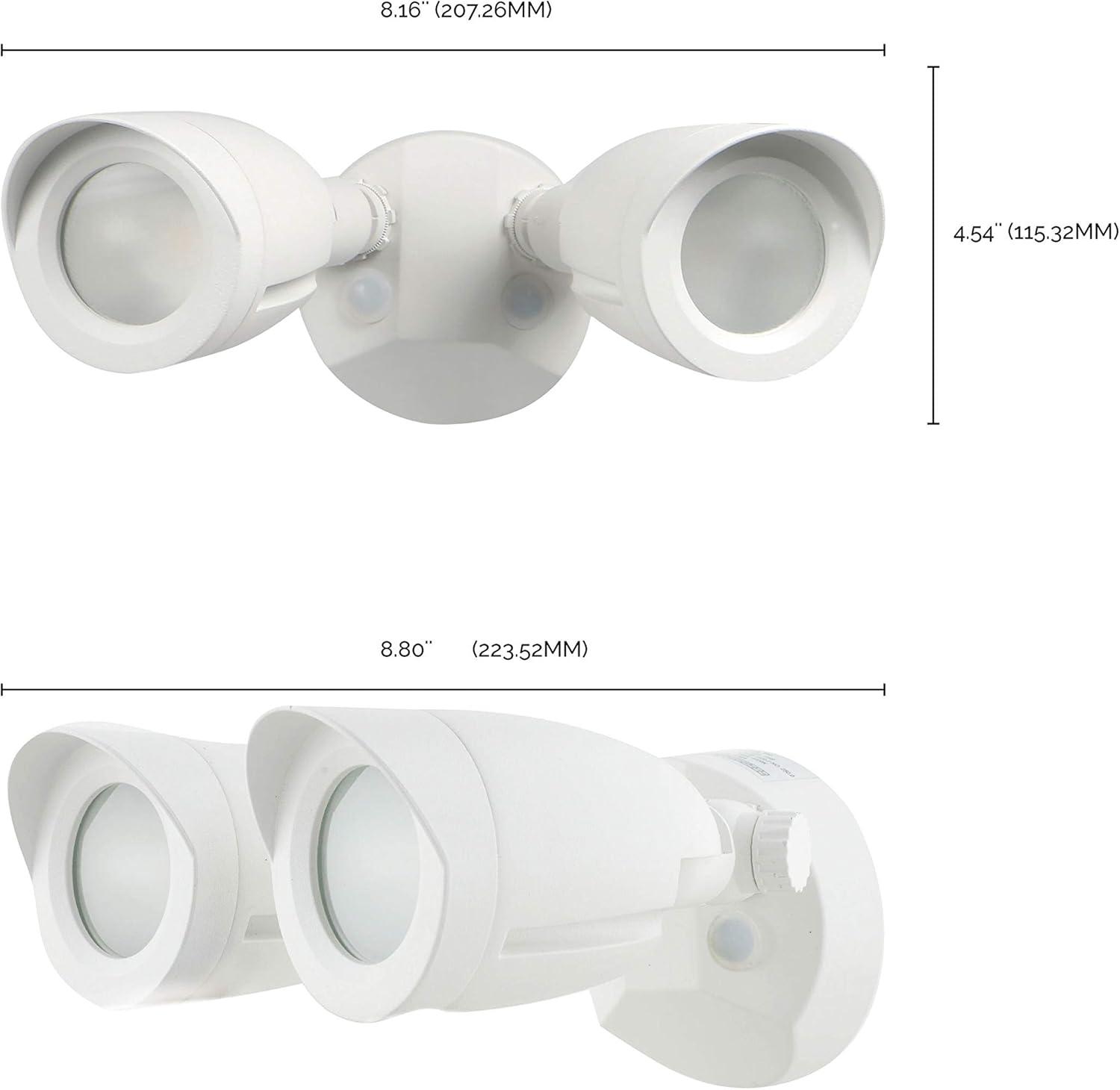 2 - Head LED Hardwired Outdoor Security Flood Light