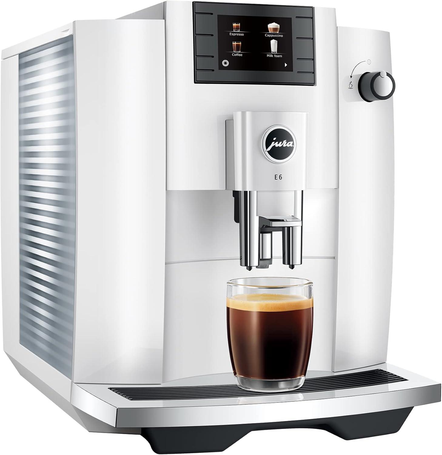 JURA ® E6 Piano White Espresso Machine