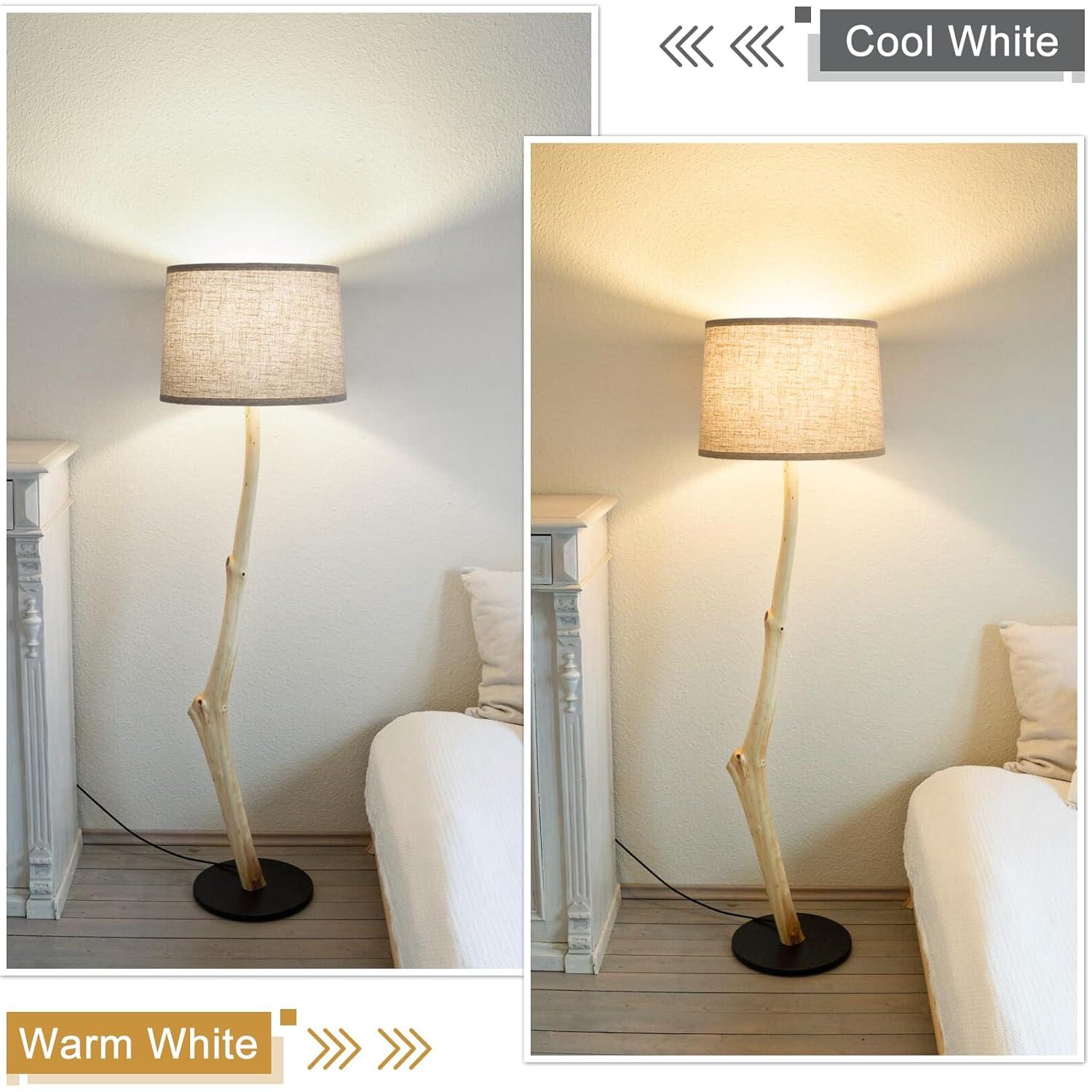 Lamp Shades Set of 2, Drum Lamp Shades for Table Lamps 11.6" Top x 12.6" Bottom x 9.8" High (Spider Fitter), Natural Linen Medium Lampshades for Floor Lamps Bedside Lamps, Beige