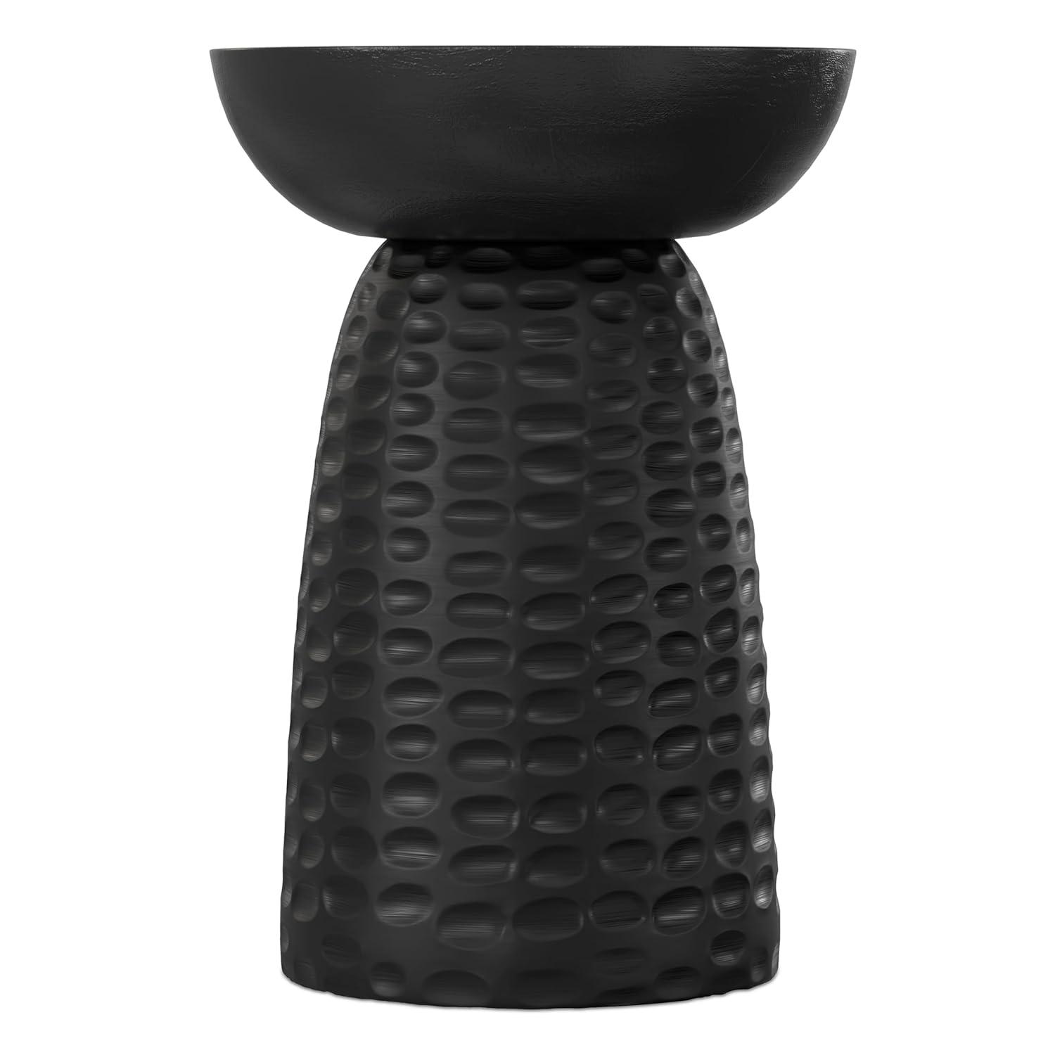 Simpli Home Boyd Solid Mango Wood Contemporary Accent Table with Textured Finish, Fully Assembled