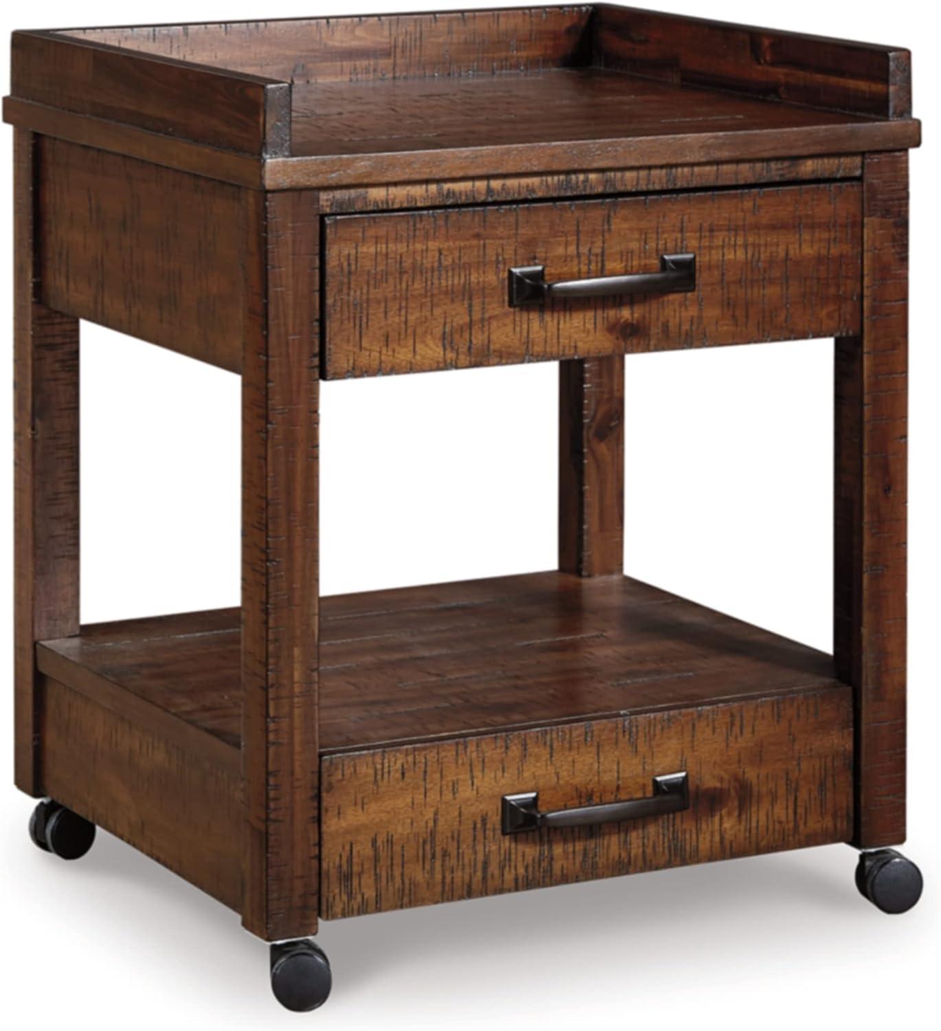 Baldridge Printer Stand Rustic Brown - Signature Design by Ashley: Office Cabinets with Storage, Wood Laminate