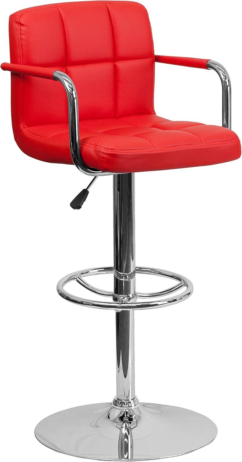 Adjustable Bar Stools - Counter Height Barstools with Back and Armrest