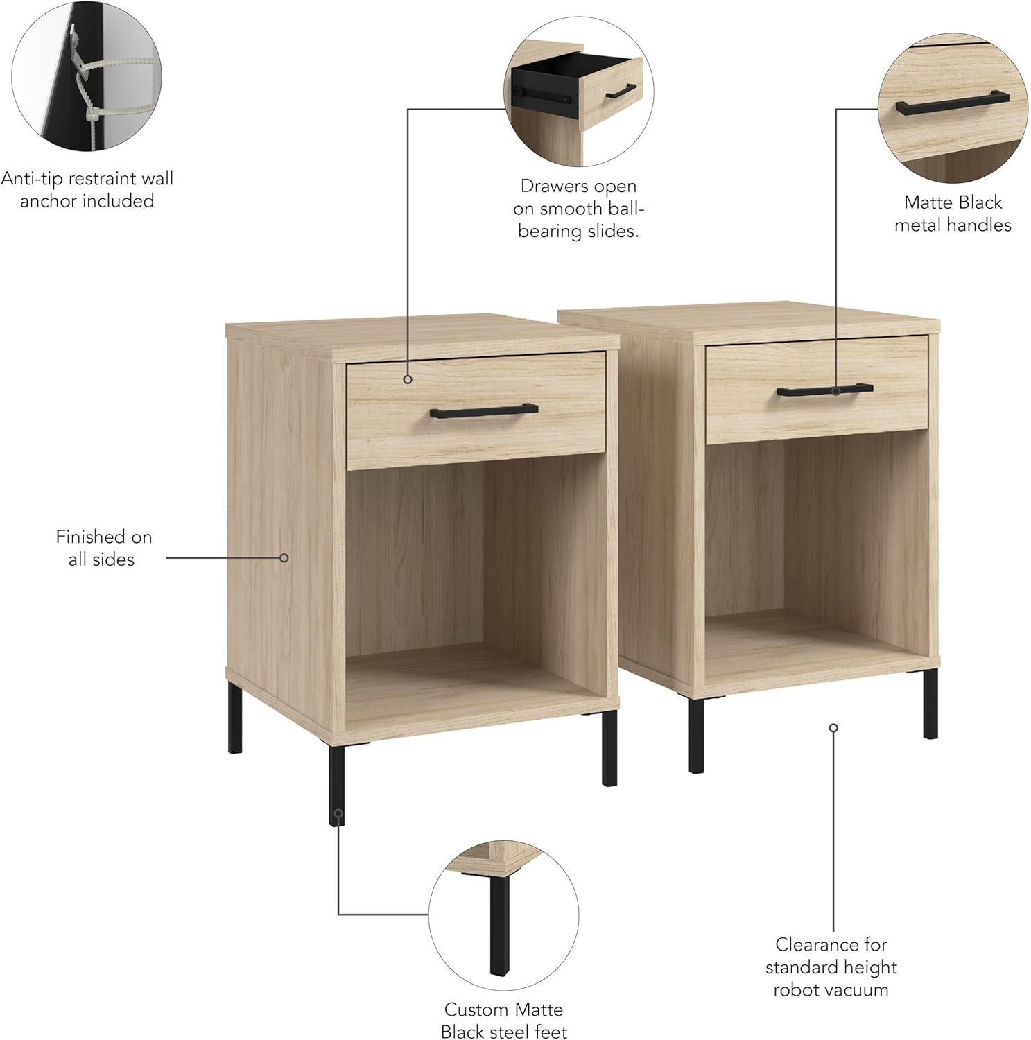 Essence End Table (Set of 2) in Natural Elm - Engineered Wood