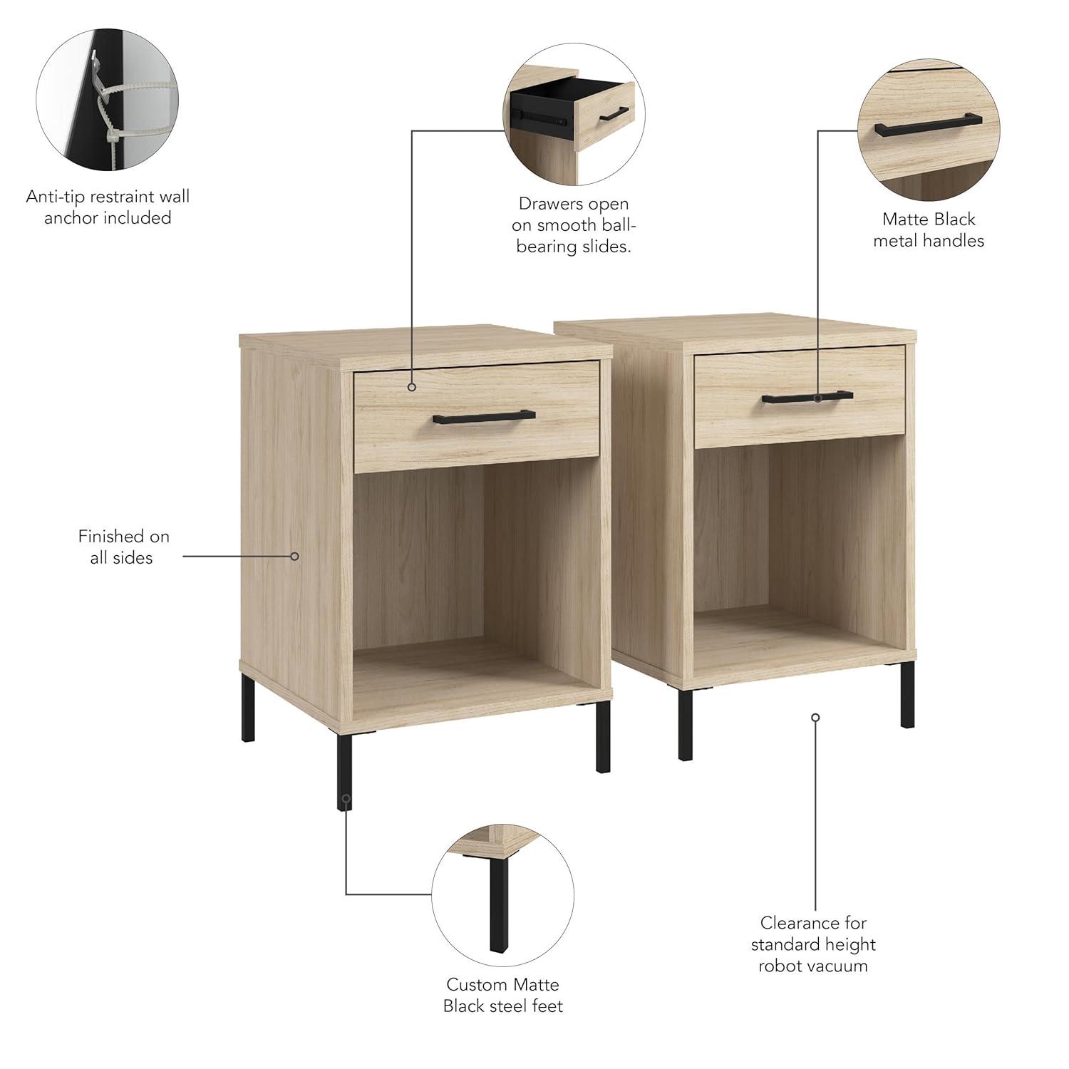 Essence End Table (Set of 2) in Natural Elm - Engineered Wood