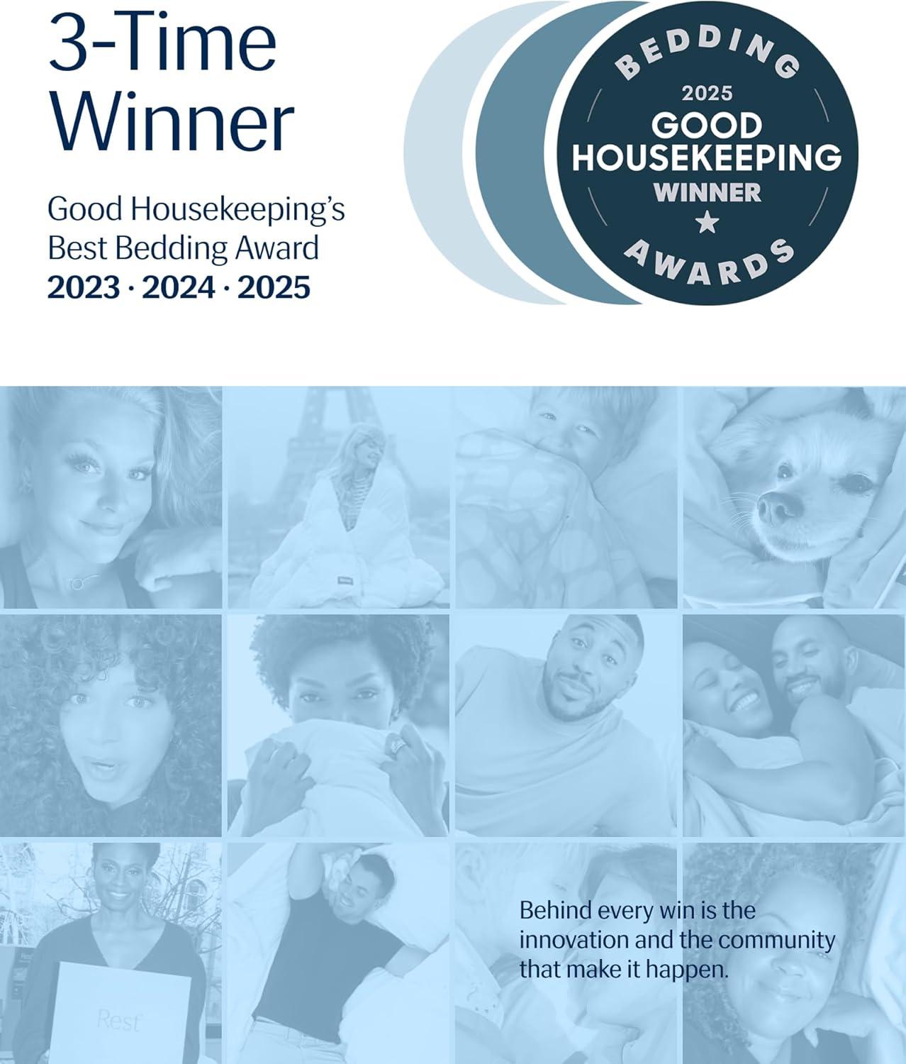 REST REST Evercool Award-Winning Cooling Comforter – Ultra Soft, Breathable, Lightweight, Hypoallergenic, All-Season Comforter for Hot Sleepers, Machine Washable