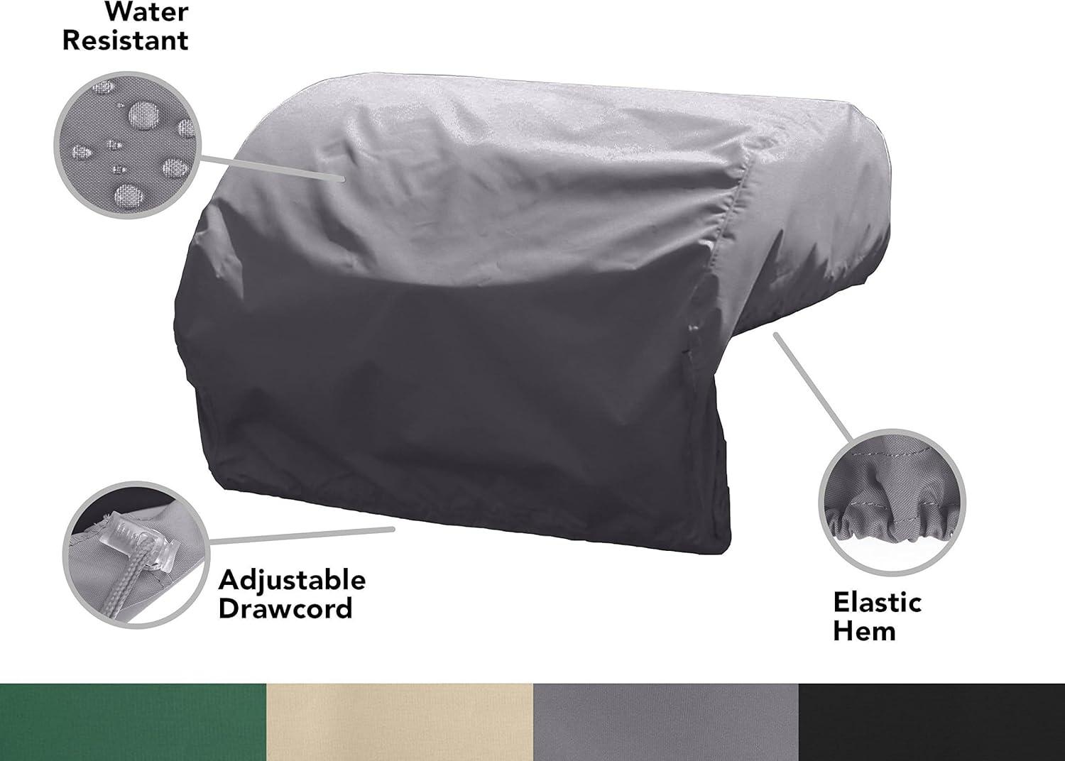 Covermates Built–In Grill Cover – Water Resistant, Cinching Drawcord, Grill and Heating, 30W x 26D x 14H, Charcoal