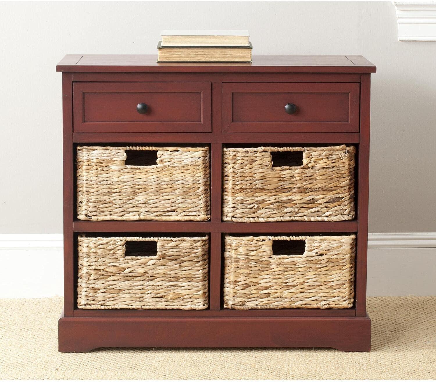 Herman Storage Unit with Wicker Baskets - Safavieh