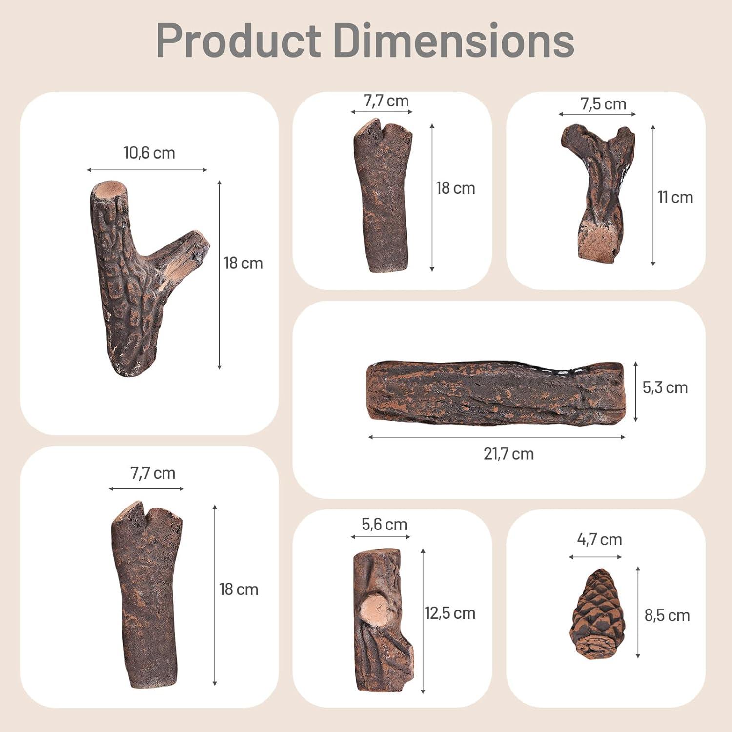Loon Peak® Barnsdale 9 Piece Ceramic Decorative Logs