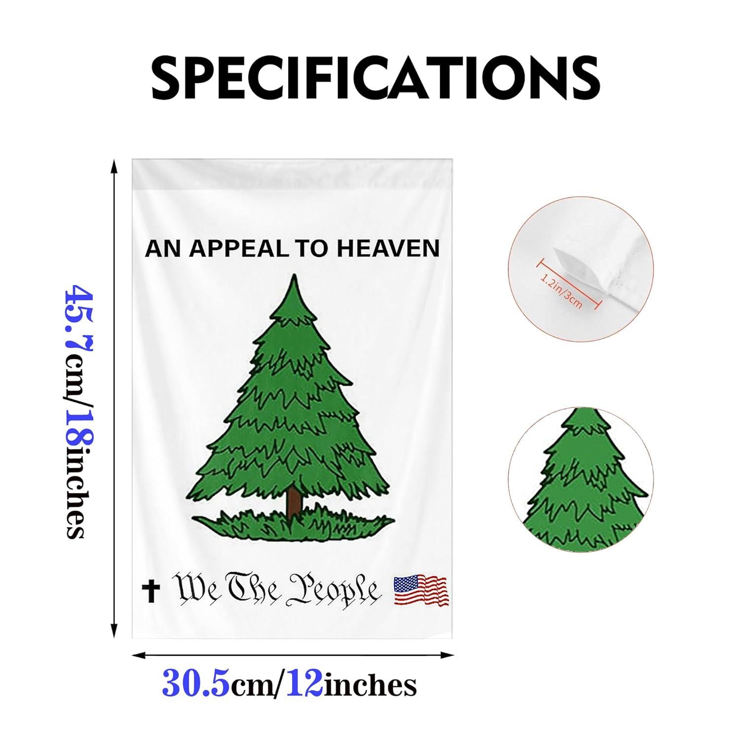 White and Green Patriotic Polyester Garden Flag 12x18 Inch