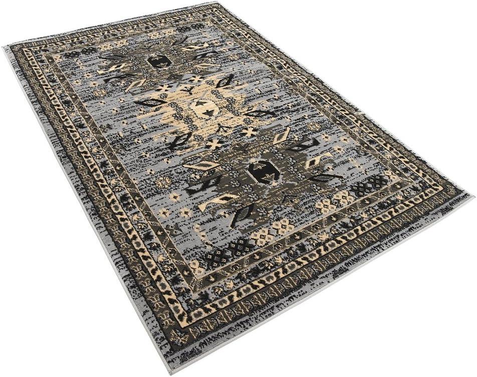 Unique Loom Oasis Taftan Rug , 4' 1" x 6' 1" ,Gray