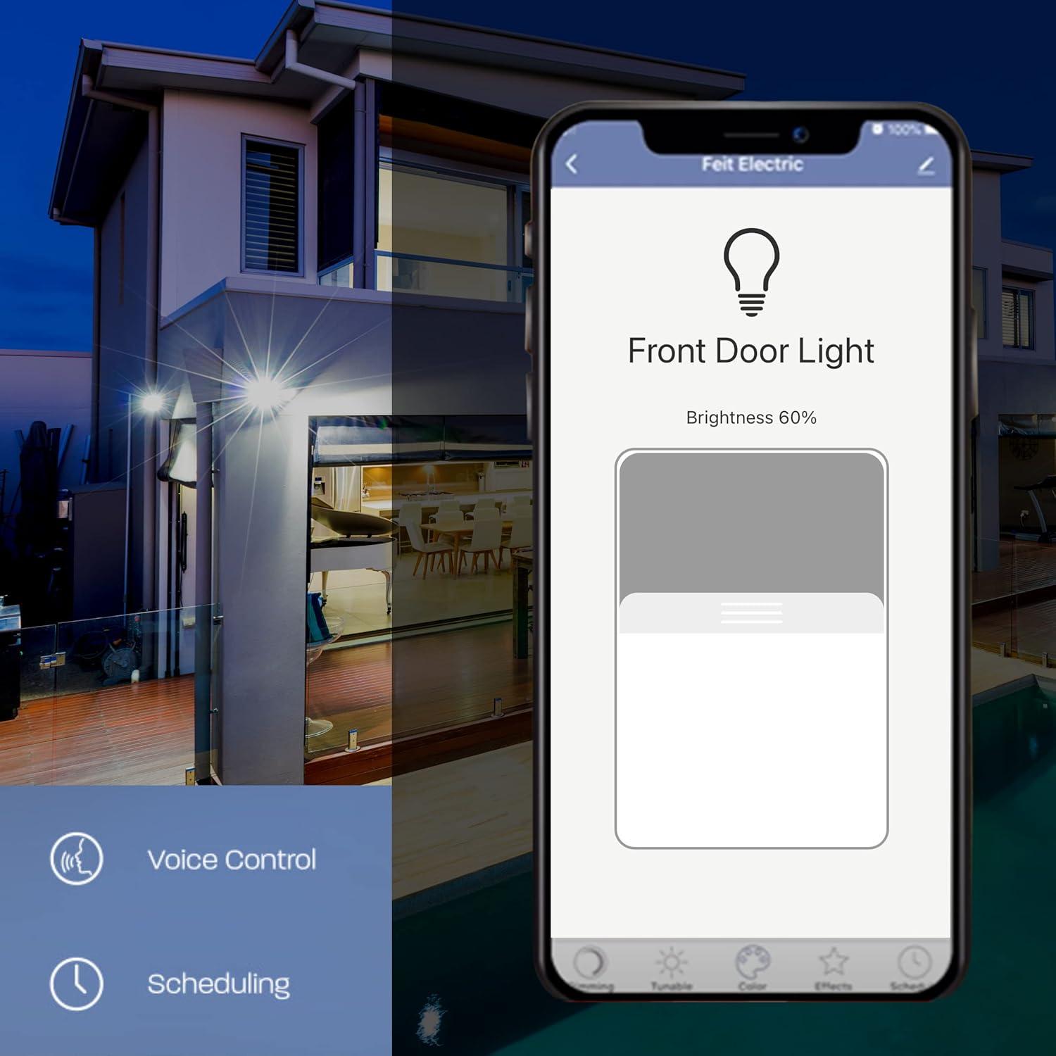 Feit Electric SMART Motion-Sensing Hardwired LED White Security Floodlight
