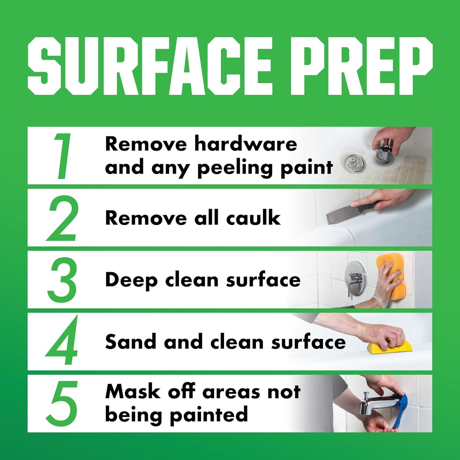White, Rust-Oleum Gloss Tub & Tile Refinishing Kit- 384165
