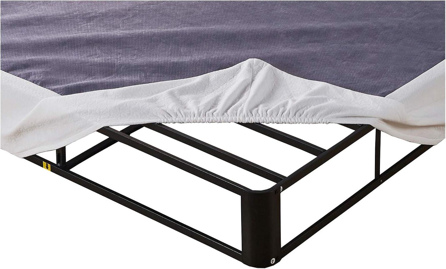 Signature Design by Ashley 10" Mattress Box Spring with Metal Foundation, King, White