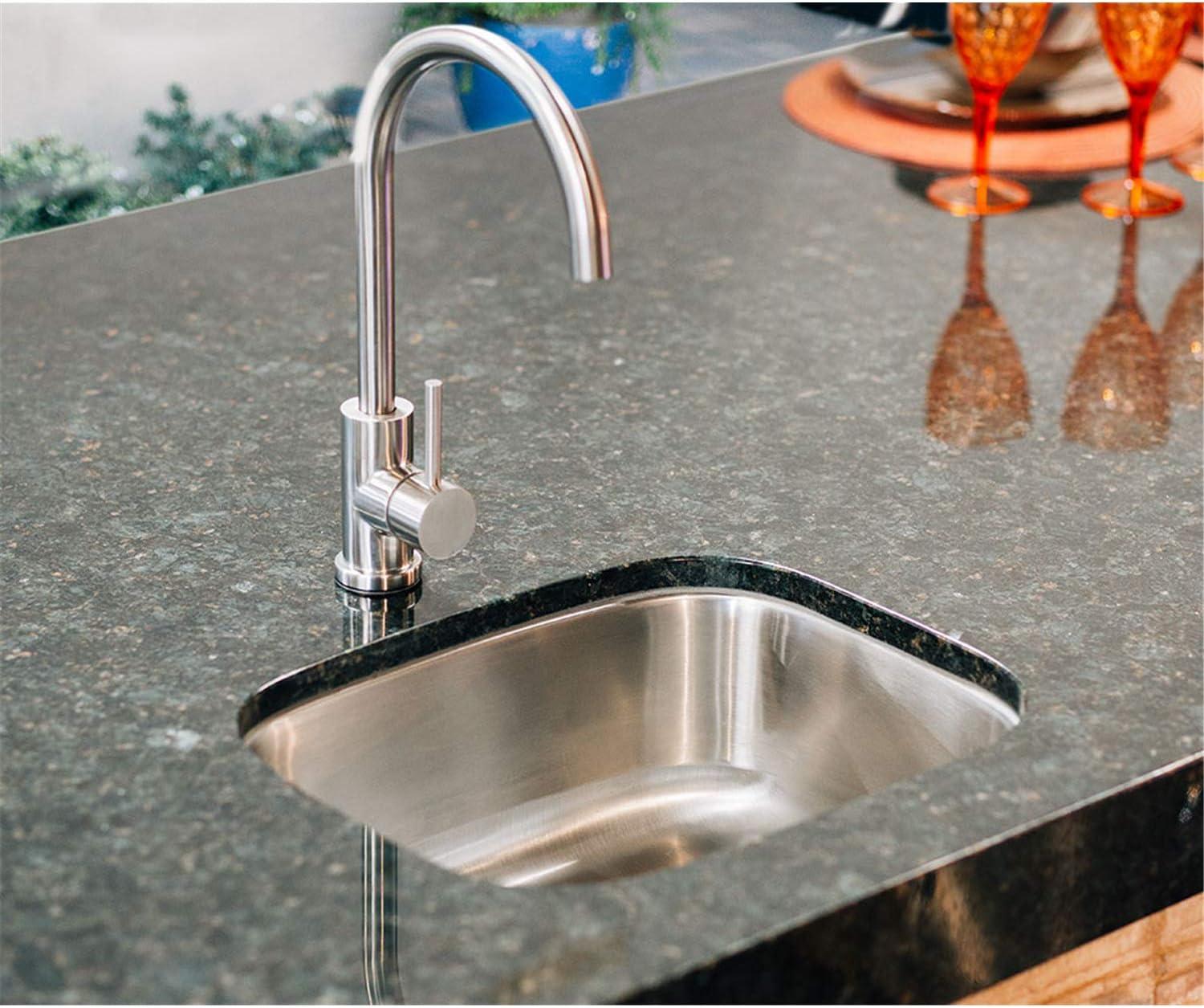 Summerset 19" Stainless Steel Undermount Sink with Gooseneck Faucet