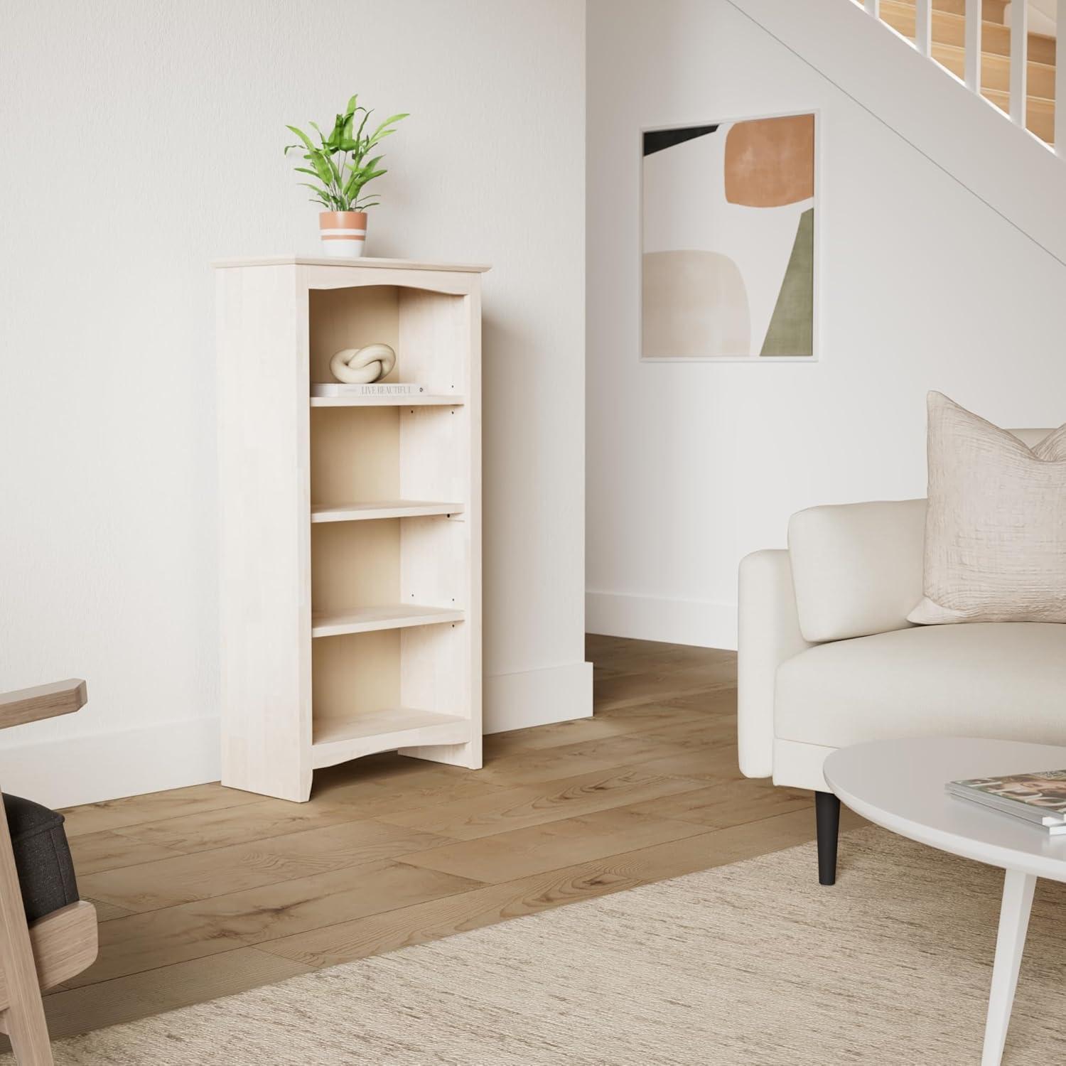 48"x24" Shaker Bookcase Unfinished - International Concepts