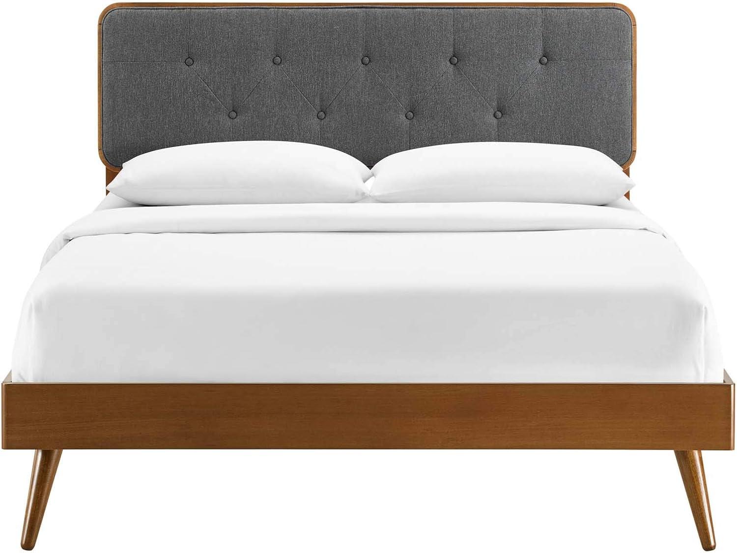 Bridgette Wood Platform Bed with Splayed Legs