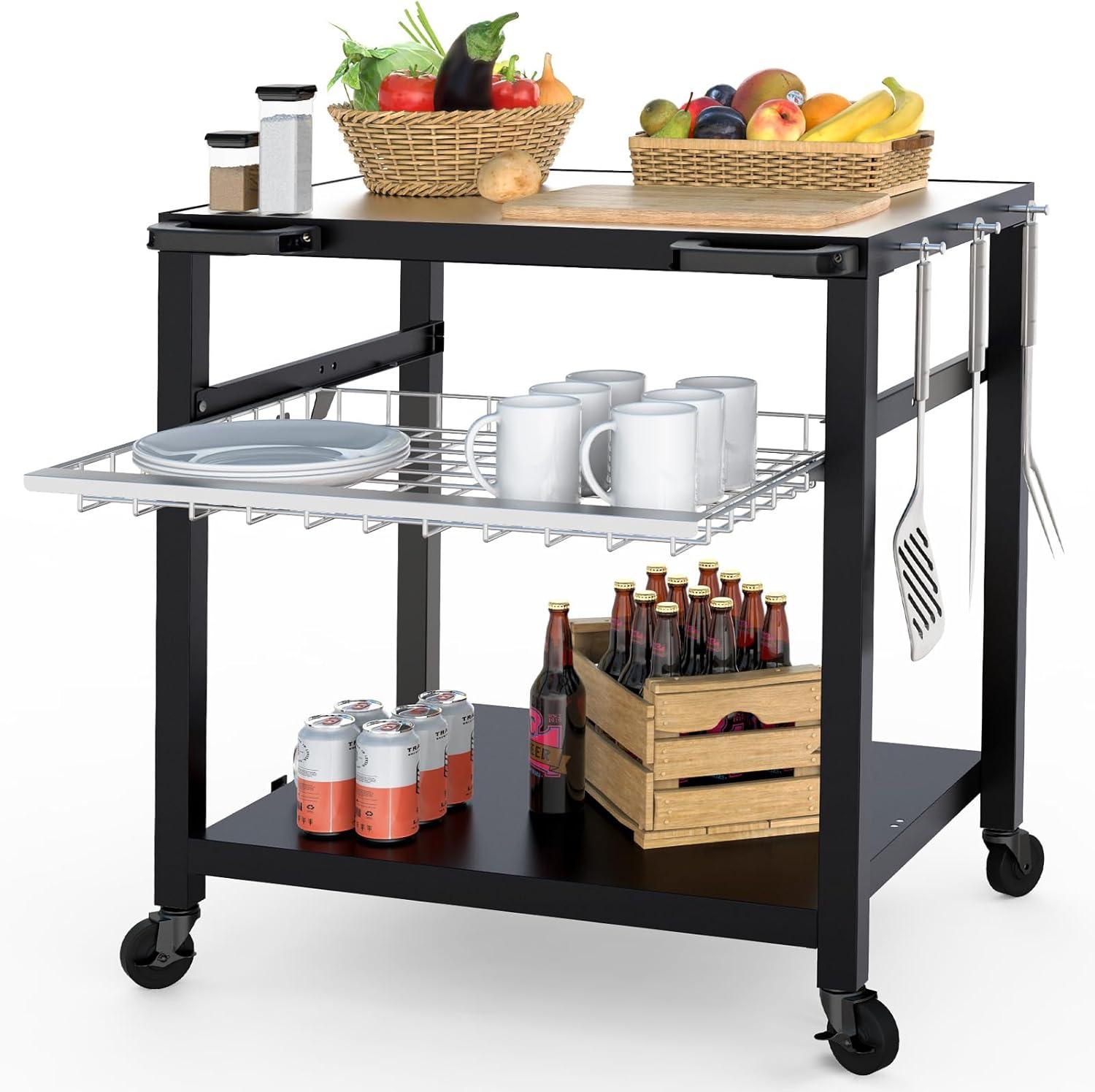 NUUK Stainless Steel 30IN Outdoor Grill and Prep Cart