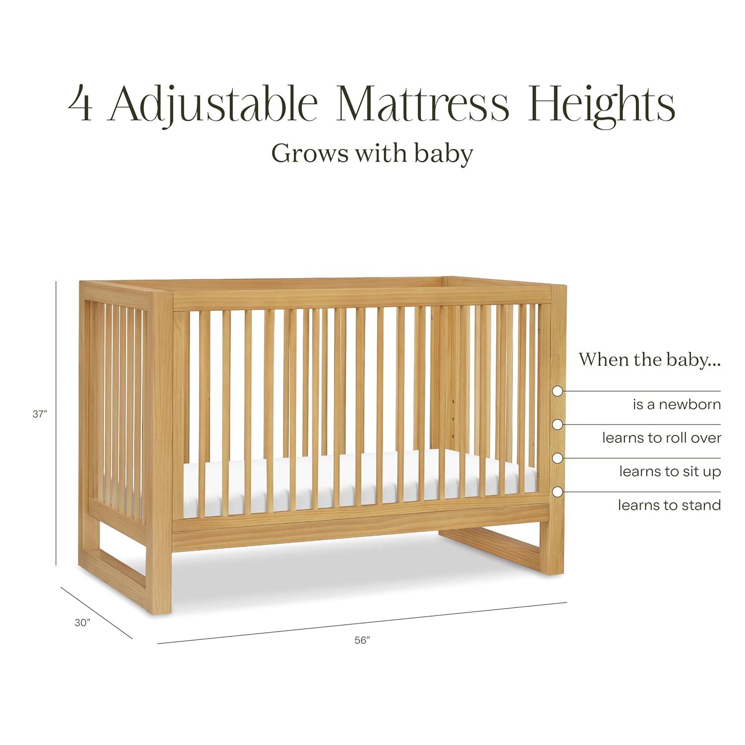 Nantucket Greenguard Gold Certified 3 -in-1 Convertible Crib