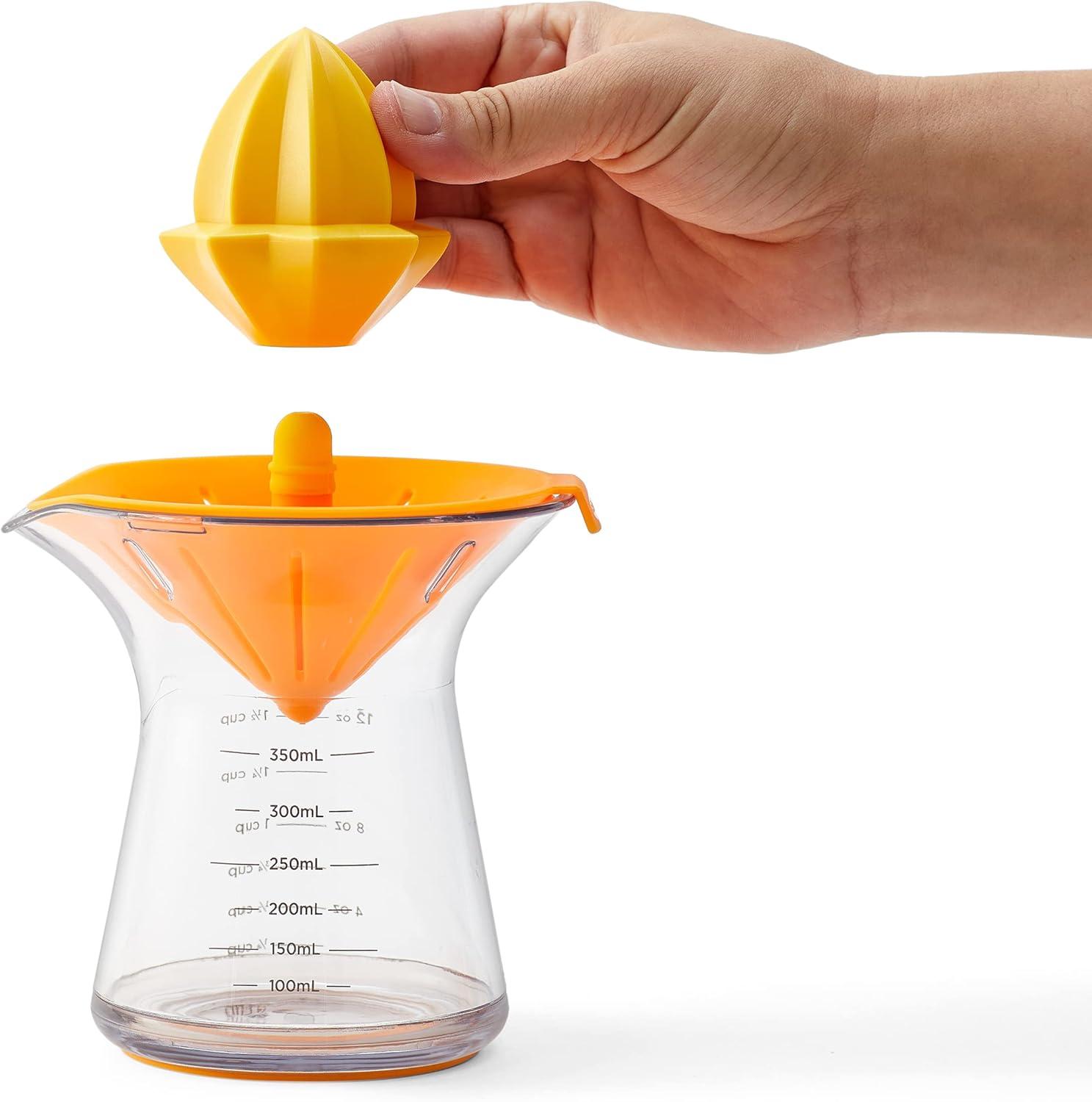 Manual Orange and Lemon Citrus Juicer with Glass Carafe