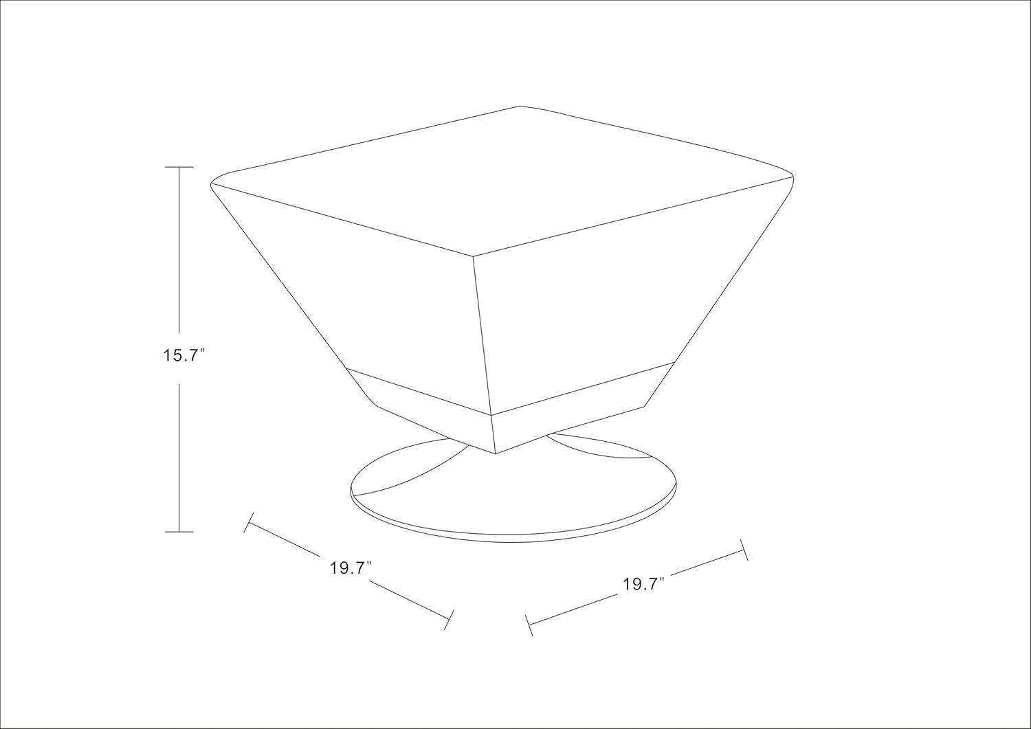 Sabine Faux Leather Ottoman