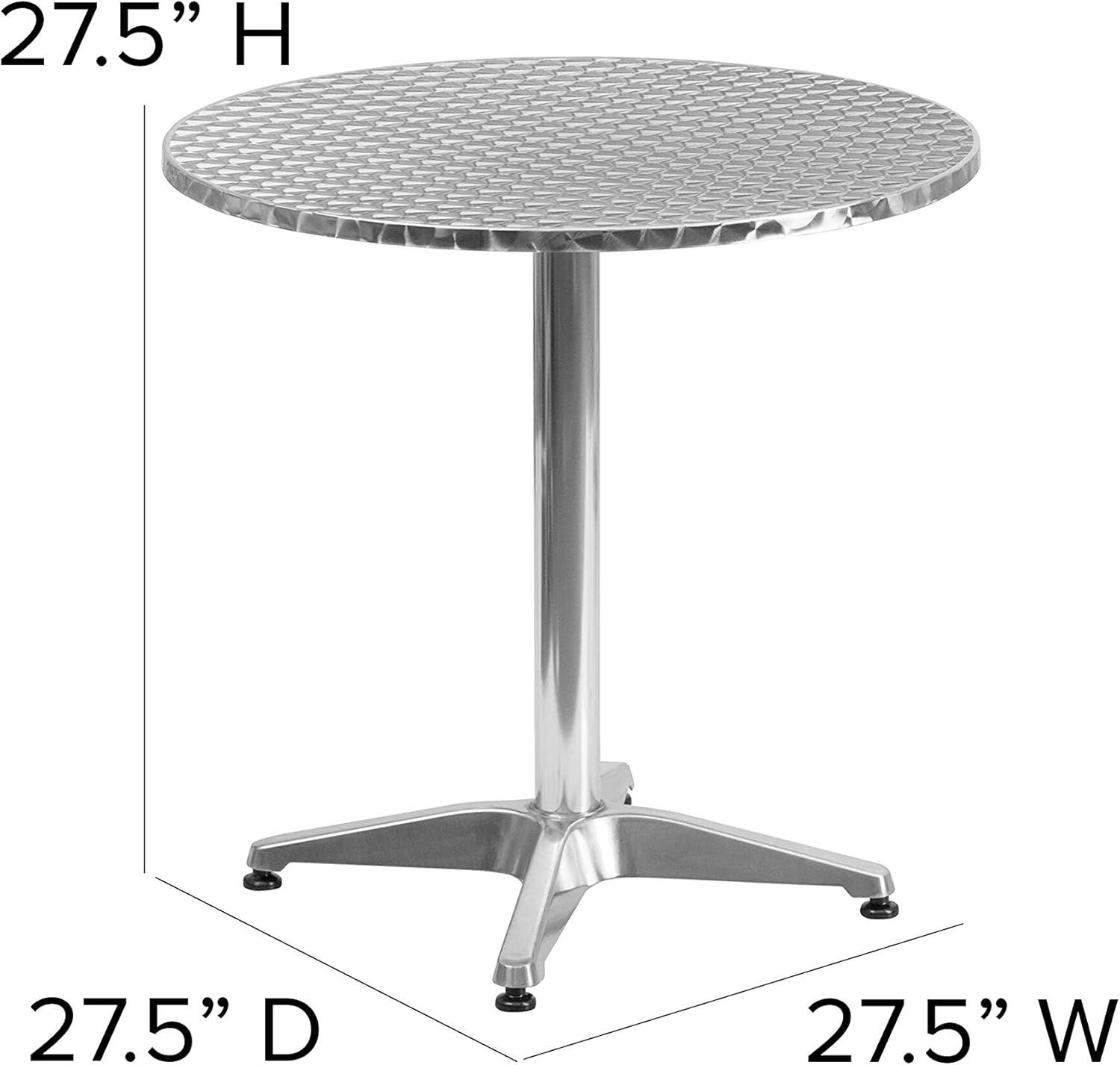 Flash Furniture Mellie 27.5'' Round Aluminum Indoor-Outdoor Table with Base