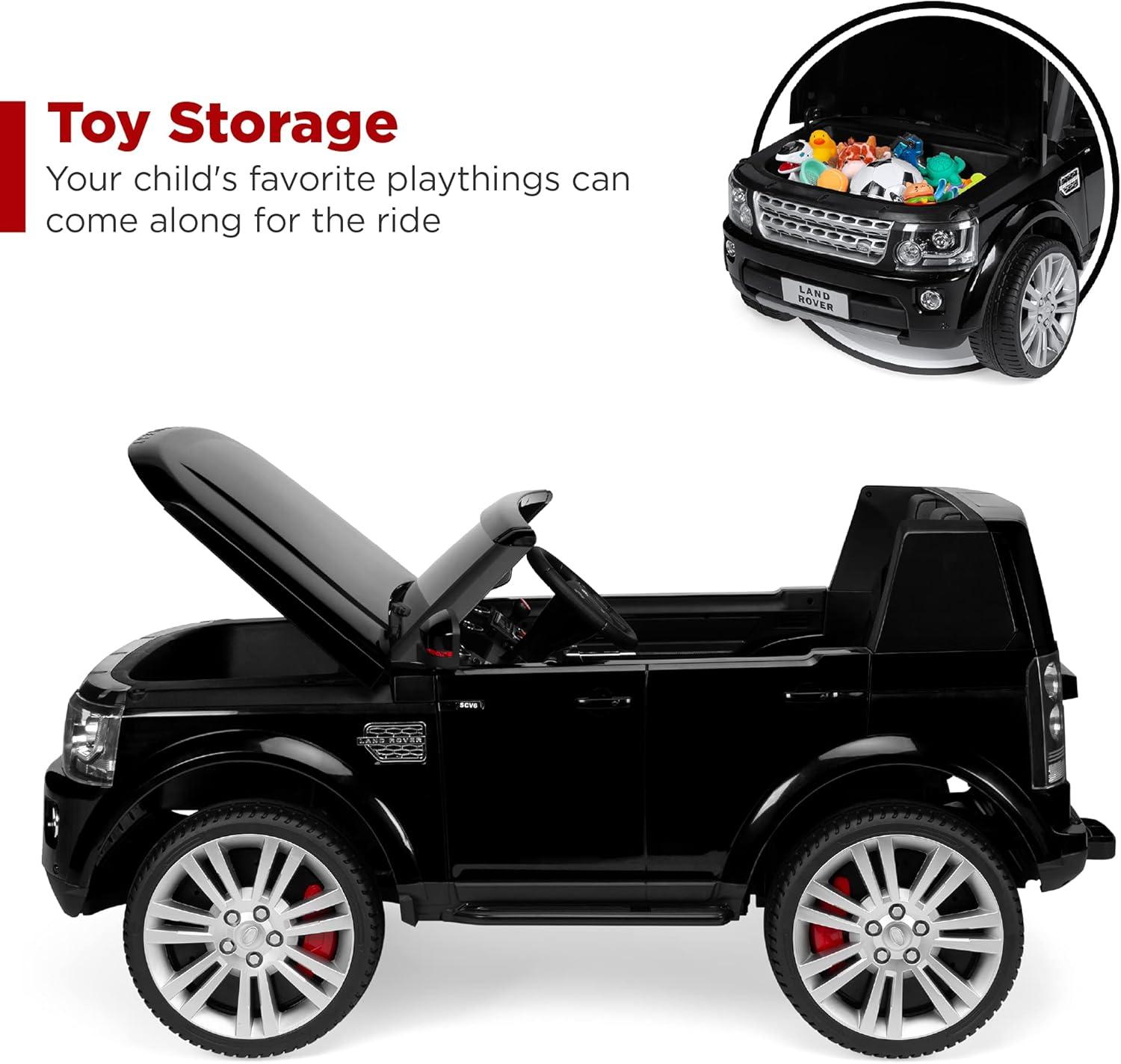 Best Choice Products 12V 3.7 MPH 2-Seater Licensed Land Rover Ride On Car Toy w/ Parent Remote Control - Black