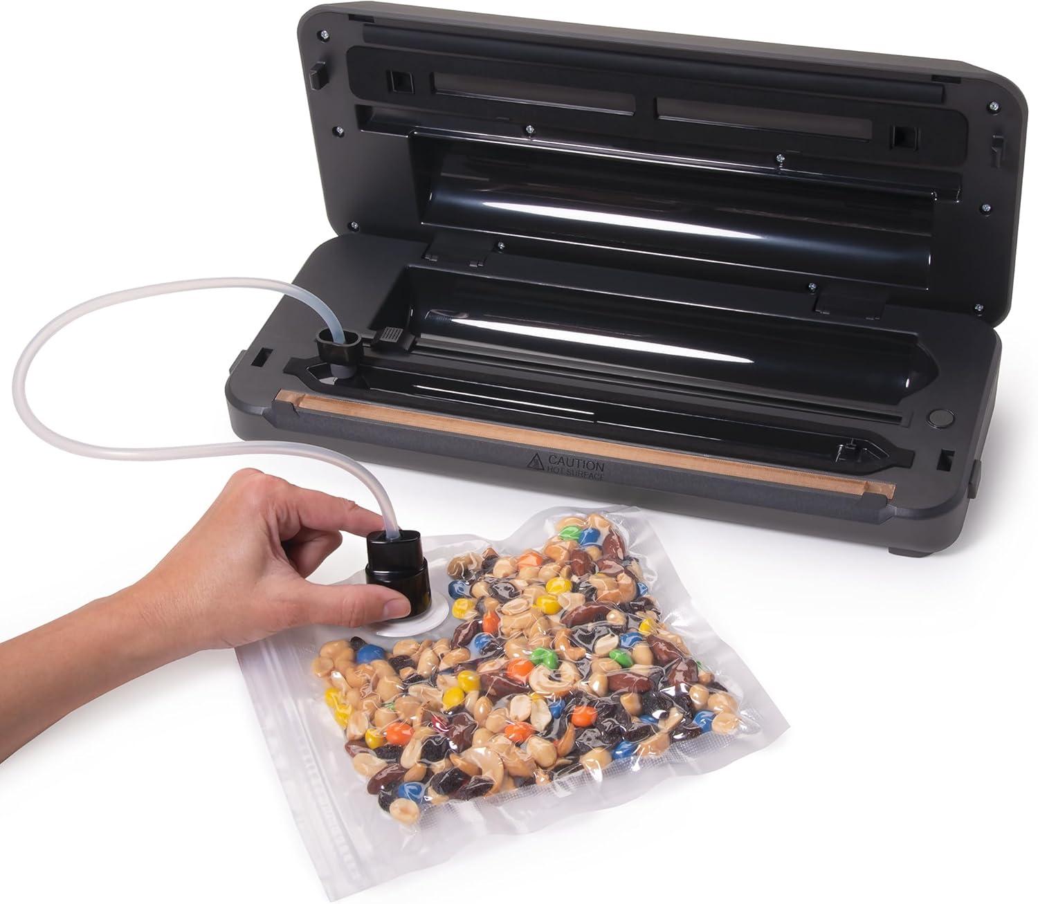 Presto Black Automatic Electric Vacuum Sealer with Bag Cutter