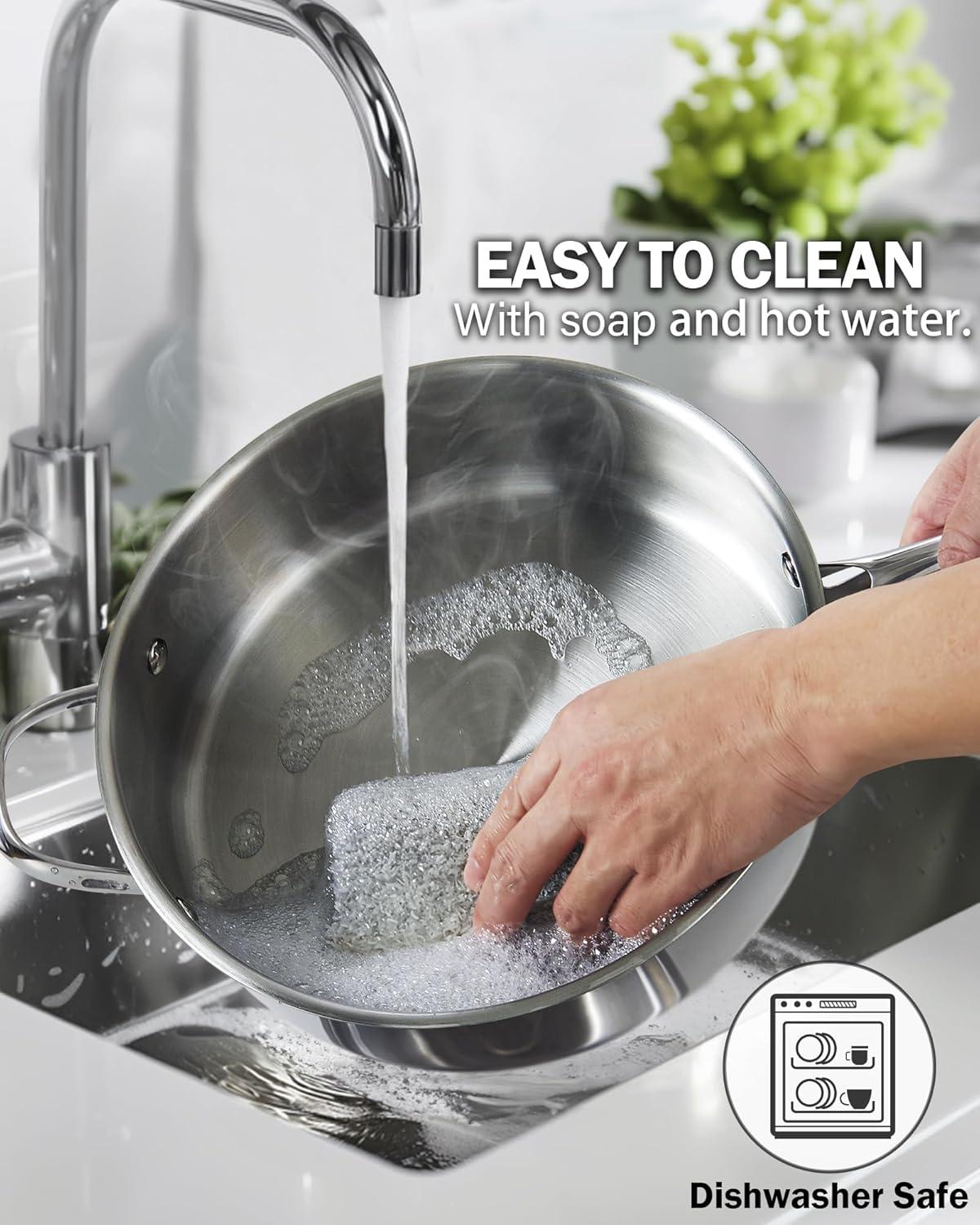 Cooks Standard Cooks Standard Classic 5 QT 11 inch Stainless Steel Saute Pan Frying Pan Skillet with Lid