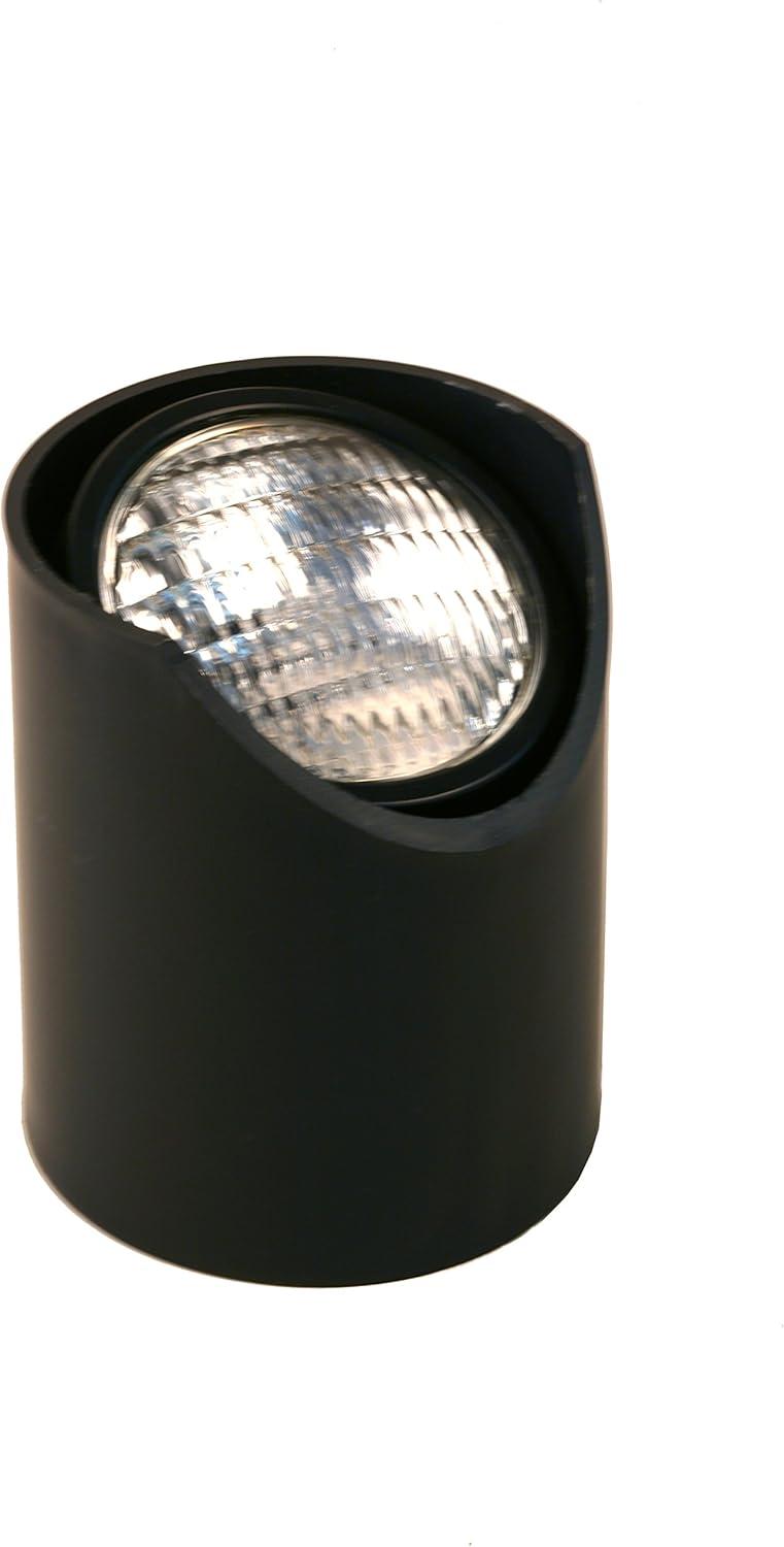 Black PVC Low Voltage Landscape Well Light with Halogen Bulb