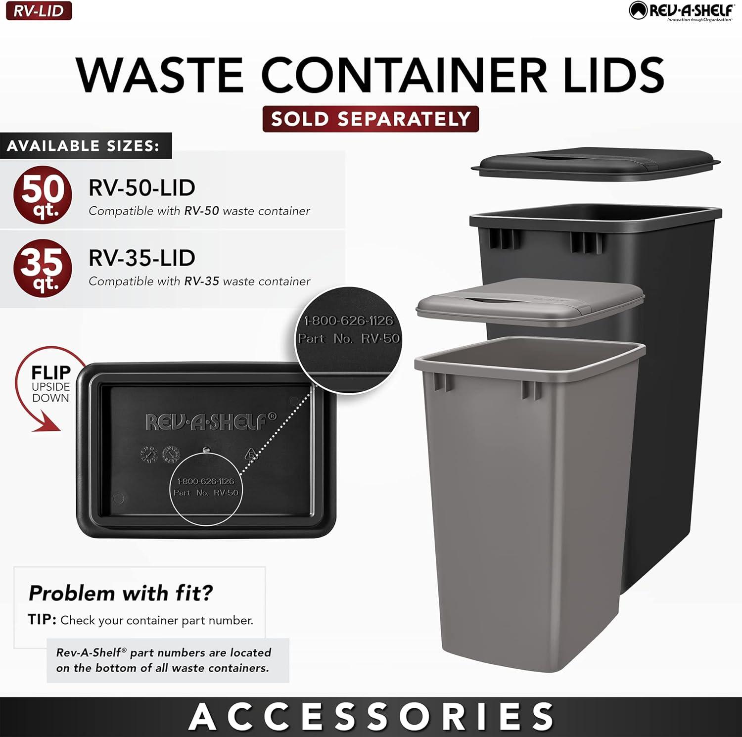 Rev-A-Shelf Rev-A-Shelf Single Pullout Top Mount Trash Can