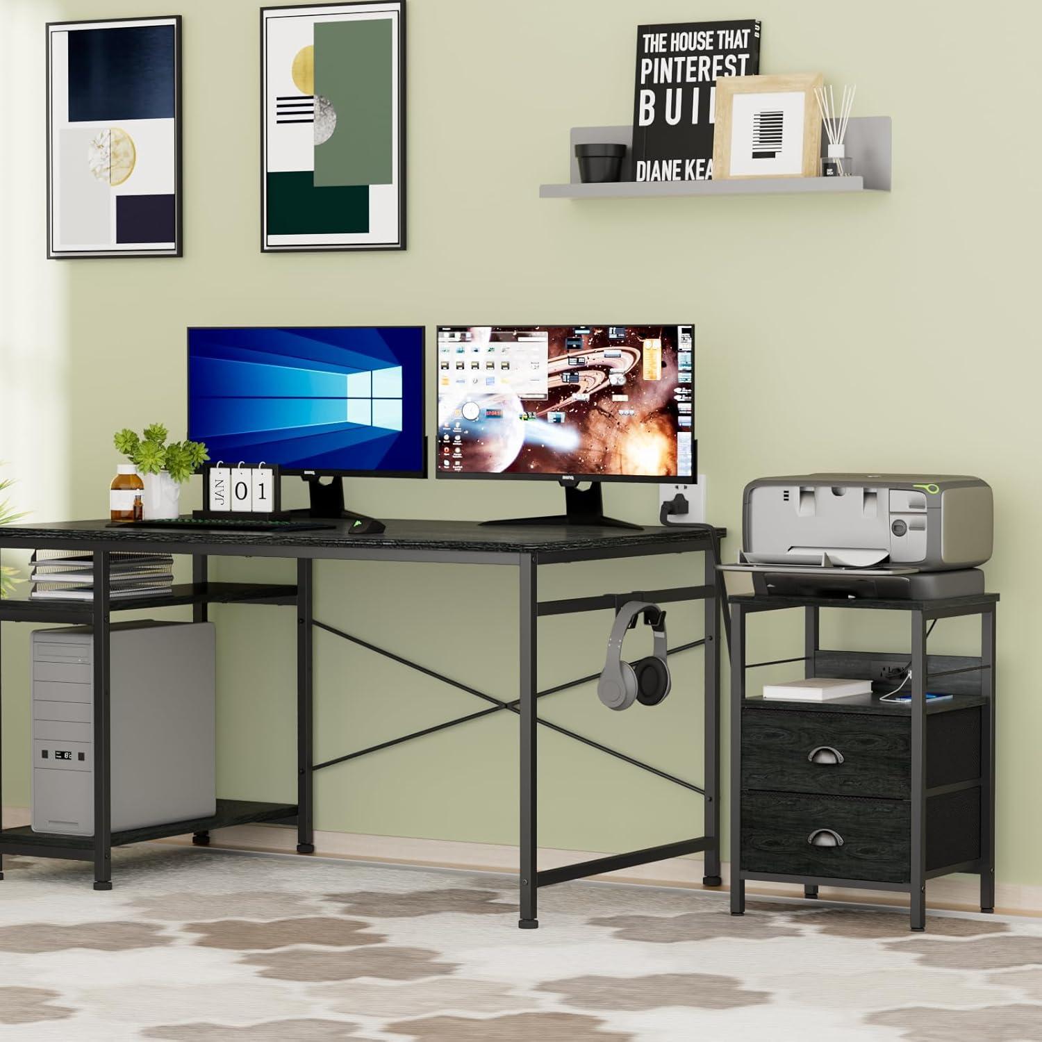 Furologee Nightstands Set of 2, White