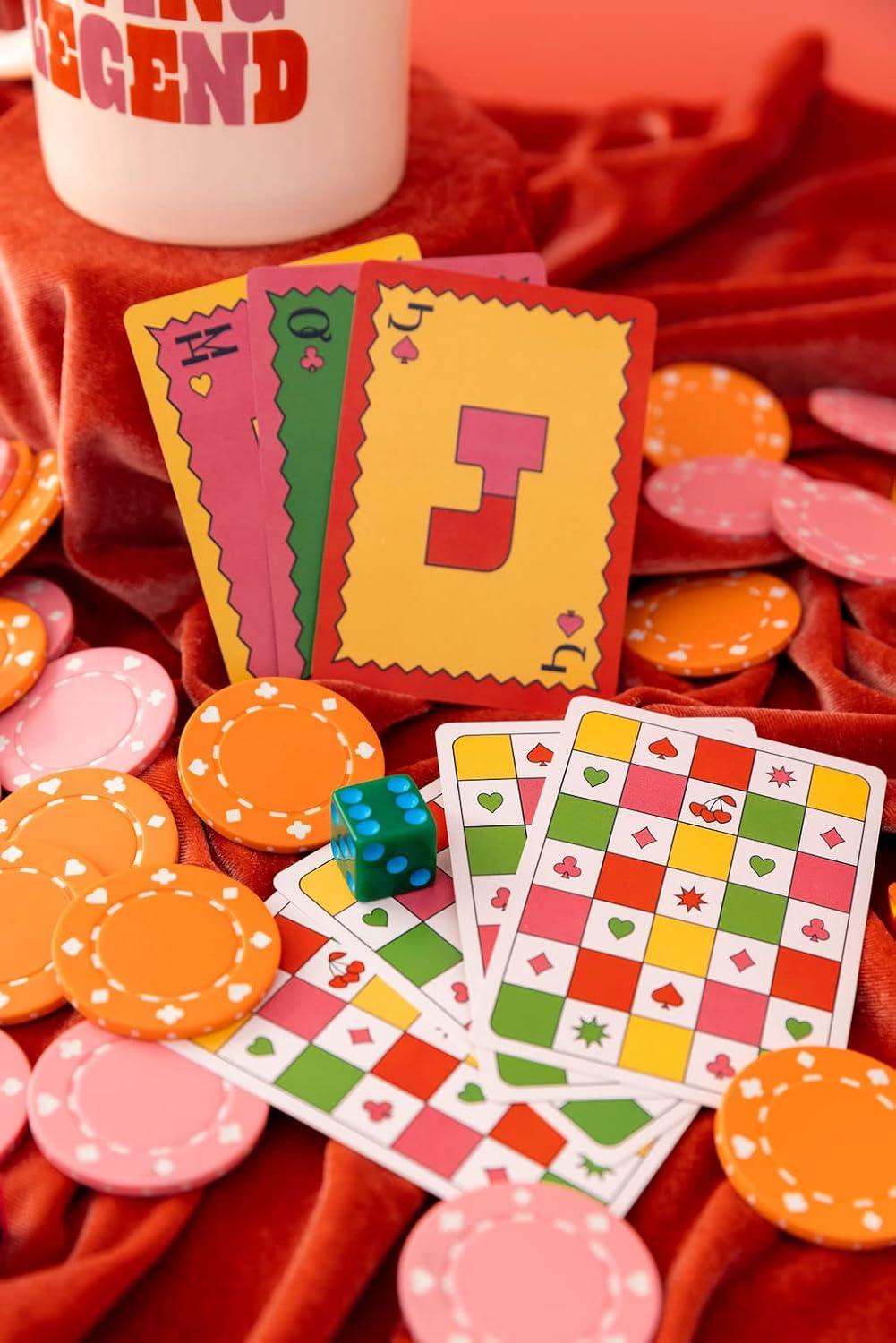 Colorful Waterproof Playing Cards with Plastic Storage Case