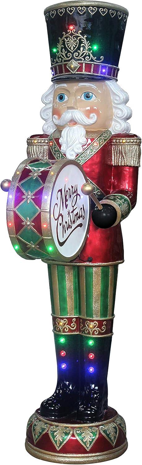 Fraser Hill Farm 6-Ft. Nutcracker Drummer Holiday Figurine, Life-Sized
