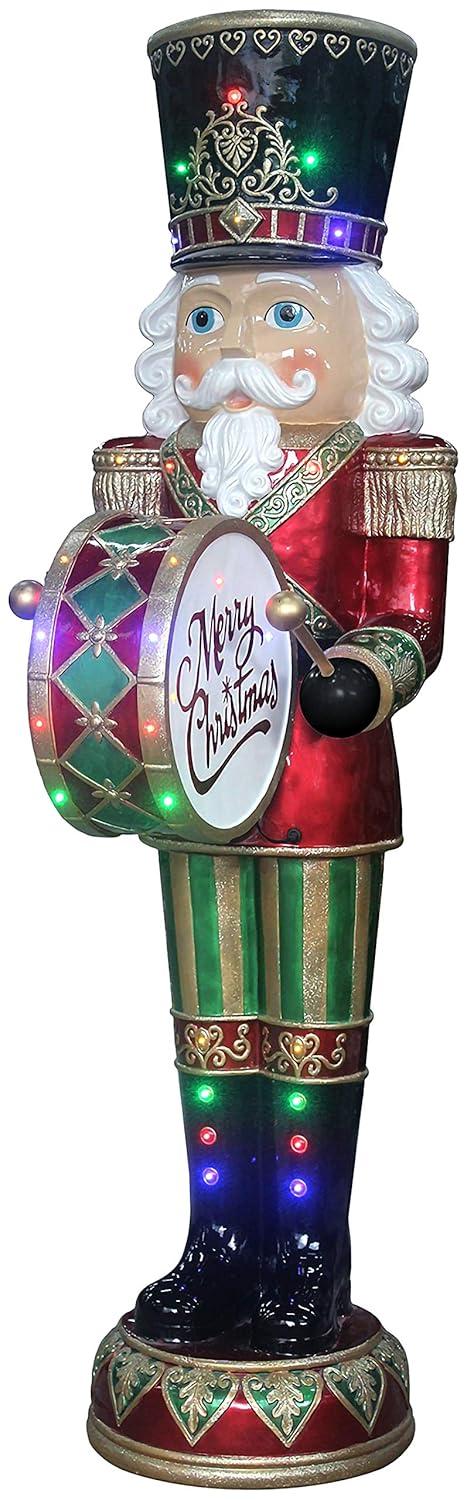 Fraser Hill Farm Fraser Hill Farm 6-Ft. Nutcracker Drummer Holiday Figurine, Life-Sized