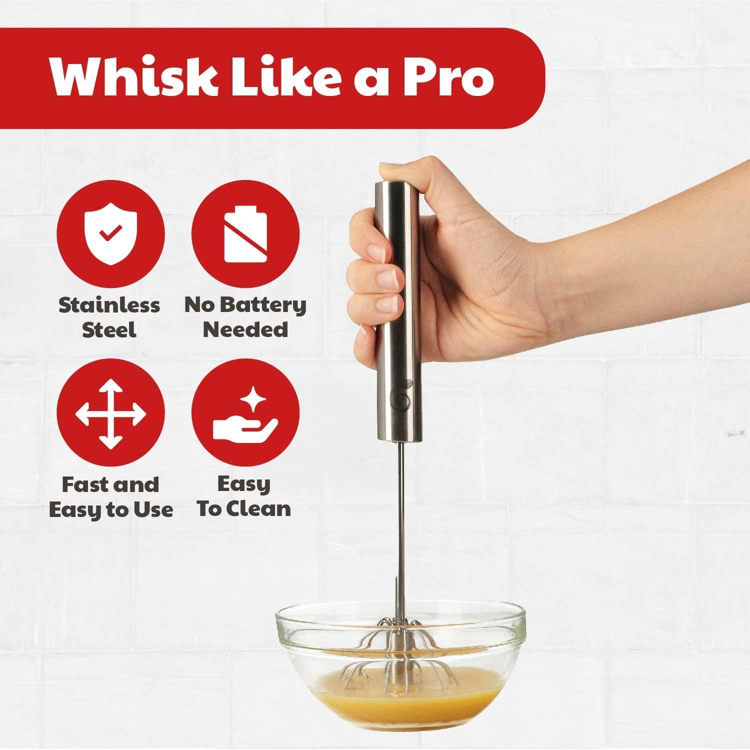 Cooks Innovations  Push Down Zip Whisk - Kitchen Tools  - Fast Mixing & Blending - Durable & Easy to Use