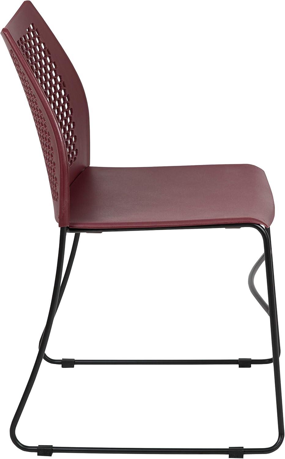 Antonia 661 lb. Capacity Stack Chair with Air-Vent Back and Powder Coated Sled Base