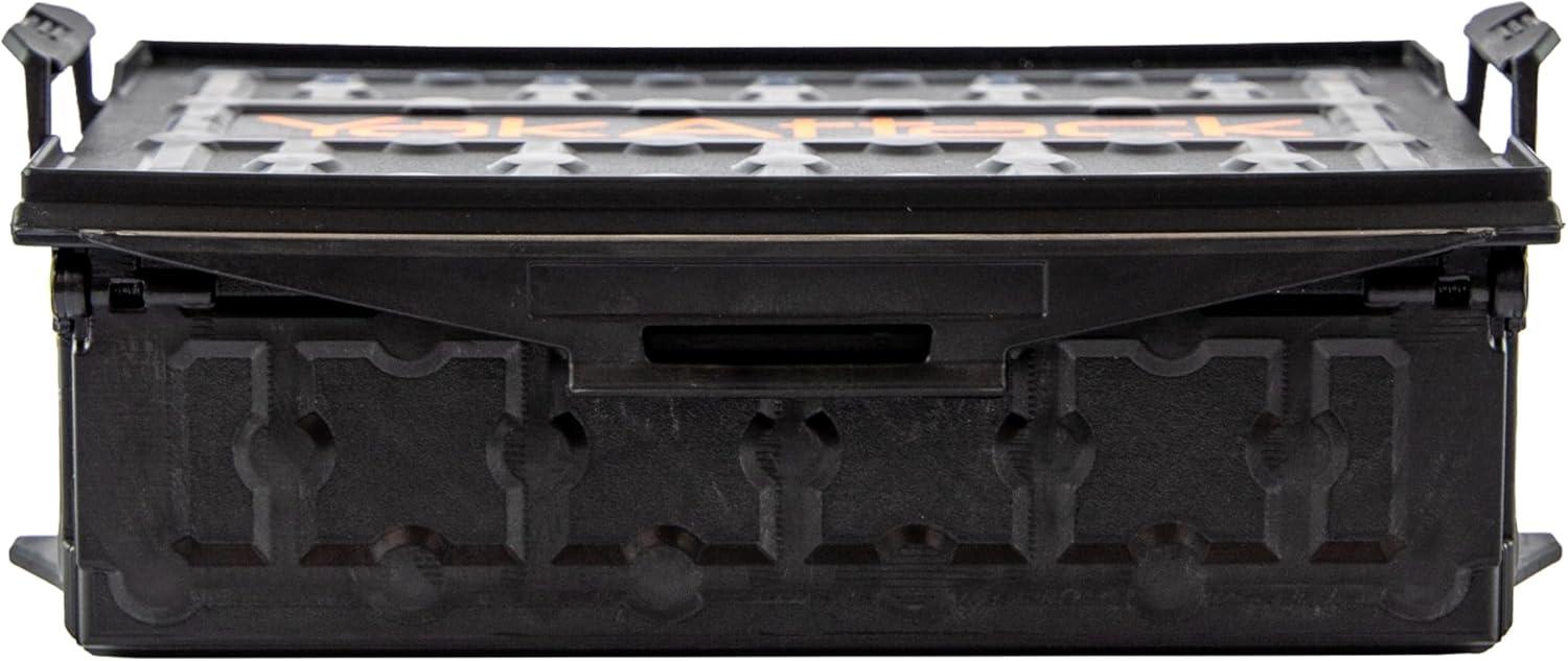 YakAttack TracPak Stackable Fishing Gear Storage Box, Black - Single Box (SSO-1003) | Kayak Fishing Accessories