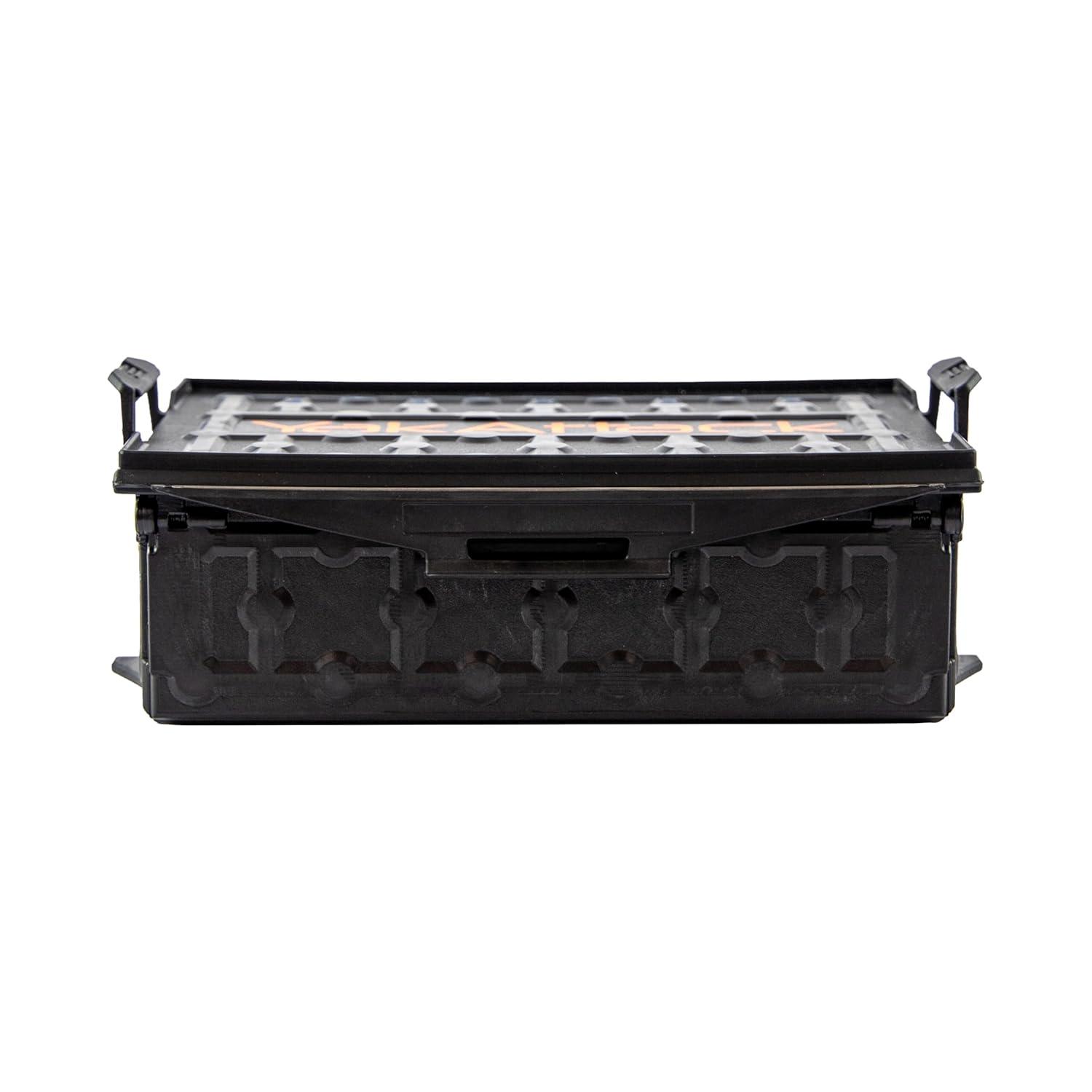 YakAttack TracPak Stackable Fishing Gear Storage Box, Black - Single Box (SSO-1003) | Kayak Fishing Accessories