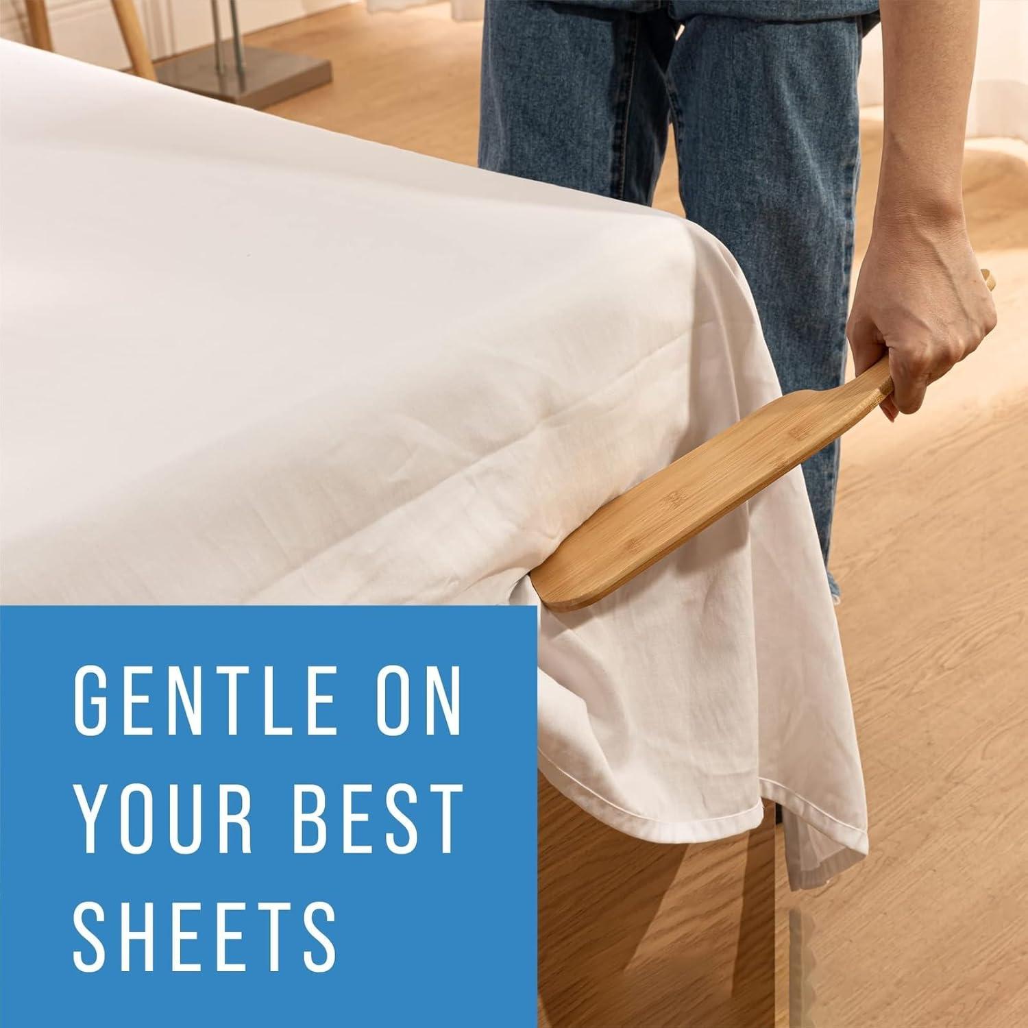 Maplefield [1 Pack] Extra Wide Bamboo Bed Sheet Tucker Tool - Durable Bed Maker Tool - Handy Bed Sheet Tightener